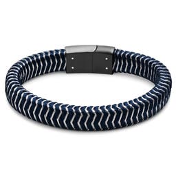 Bracelet en fil d'acier inoxydable bleu