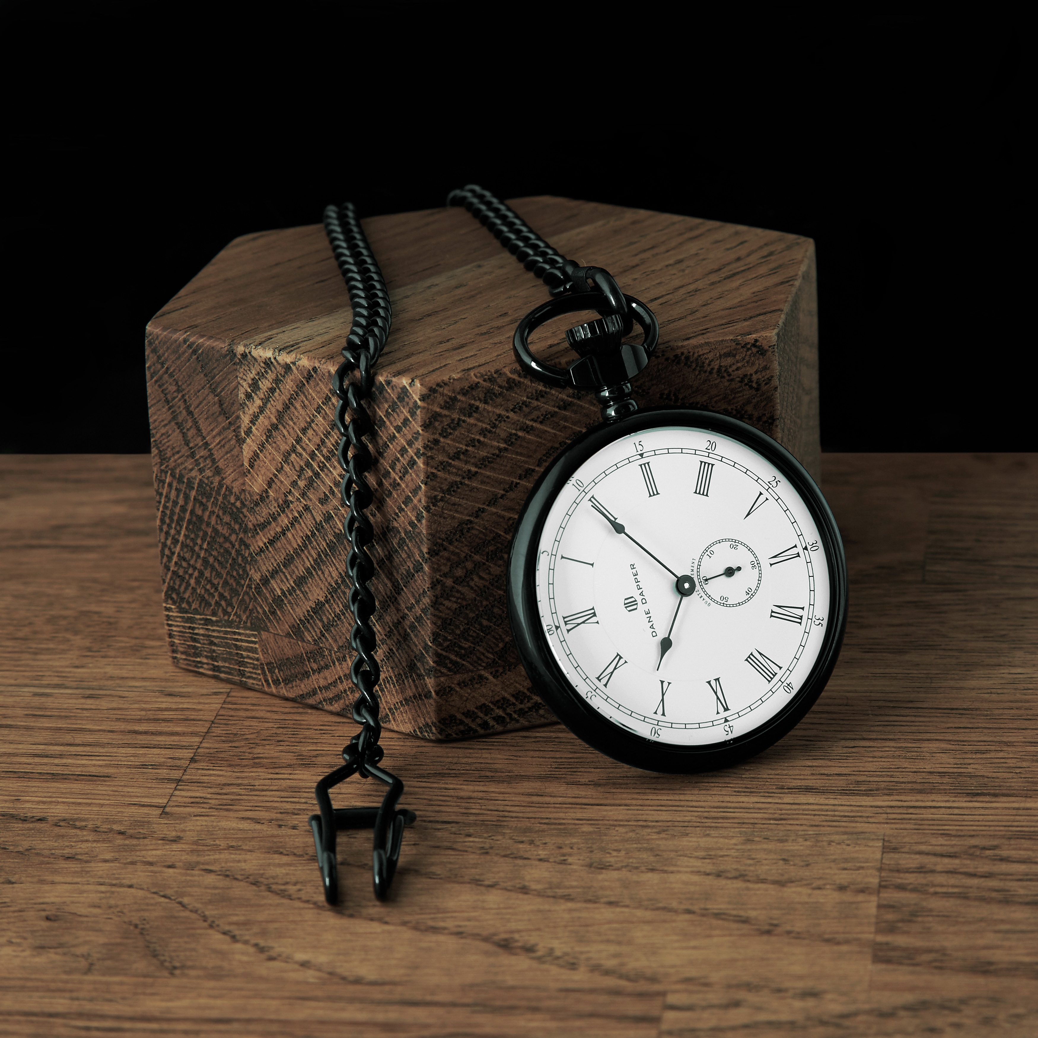 Black & White Time Keeper Pocket Watch - 4