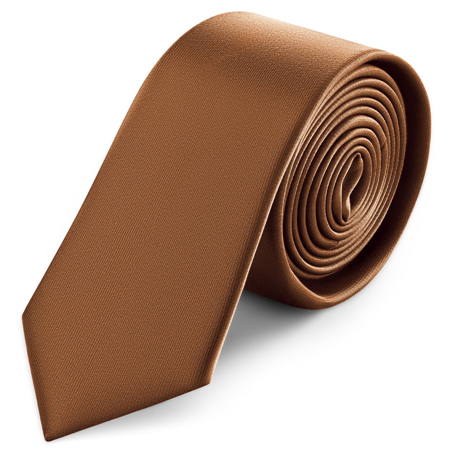 Cravatta Skinny in raso ruggine da 6 cm Cravatta Skinny in raso ruggine da 6 cm