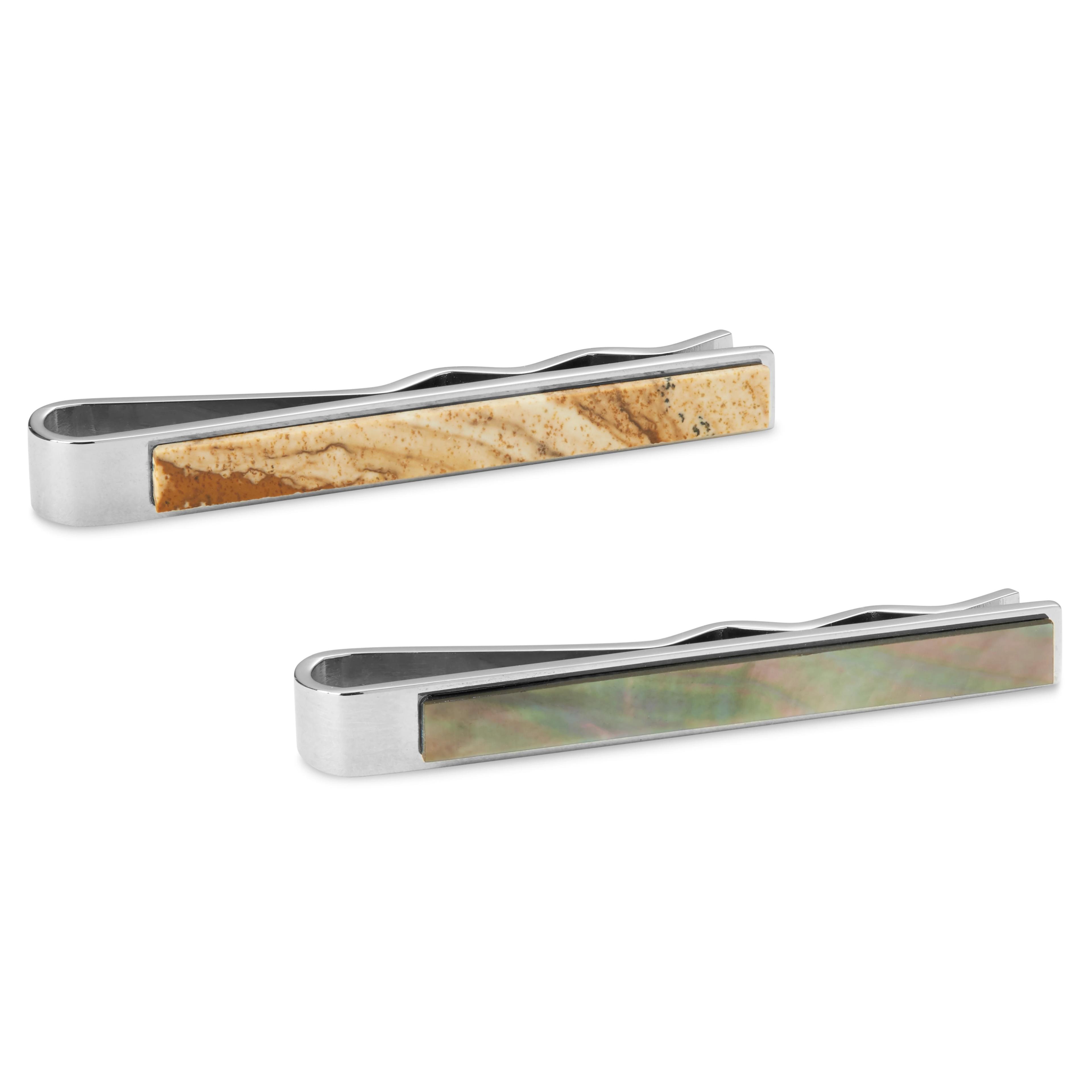 Set Regalo Gemelli E Fermacravatta Mucca: Gioielli Uomo Originali Con Confezione Idea Regalo