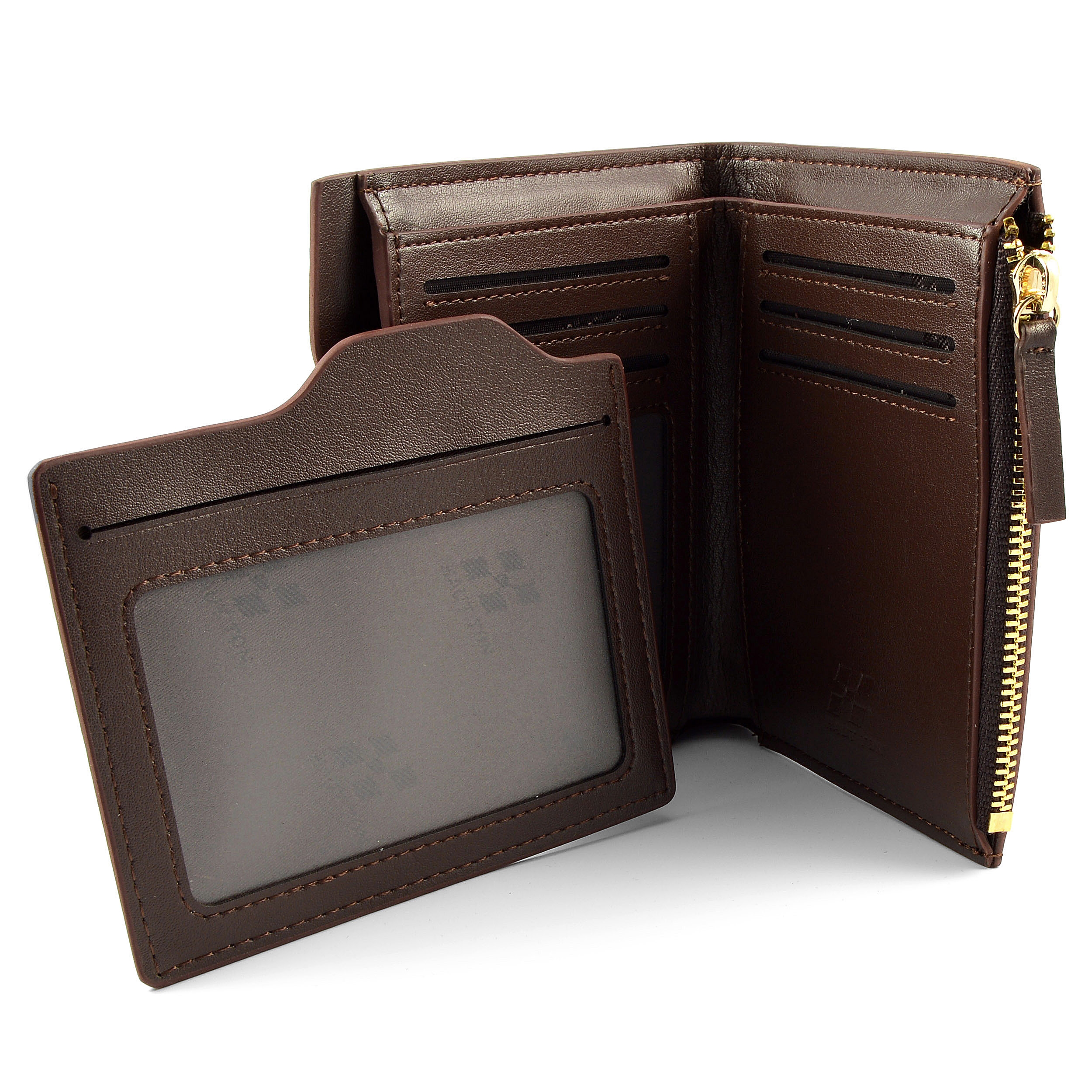 Brązowy skórzany portfel Dion - 4