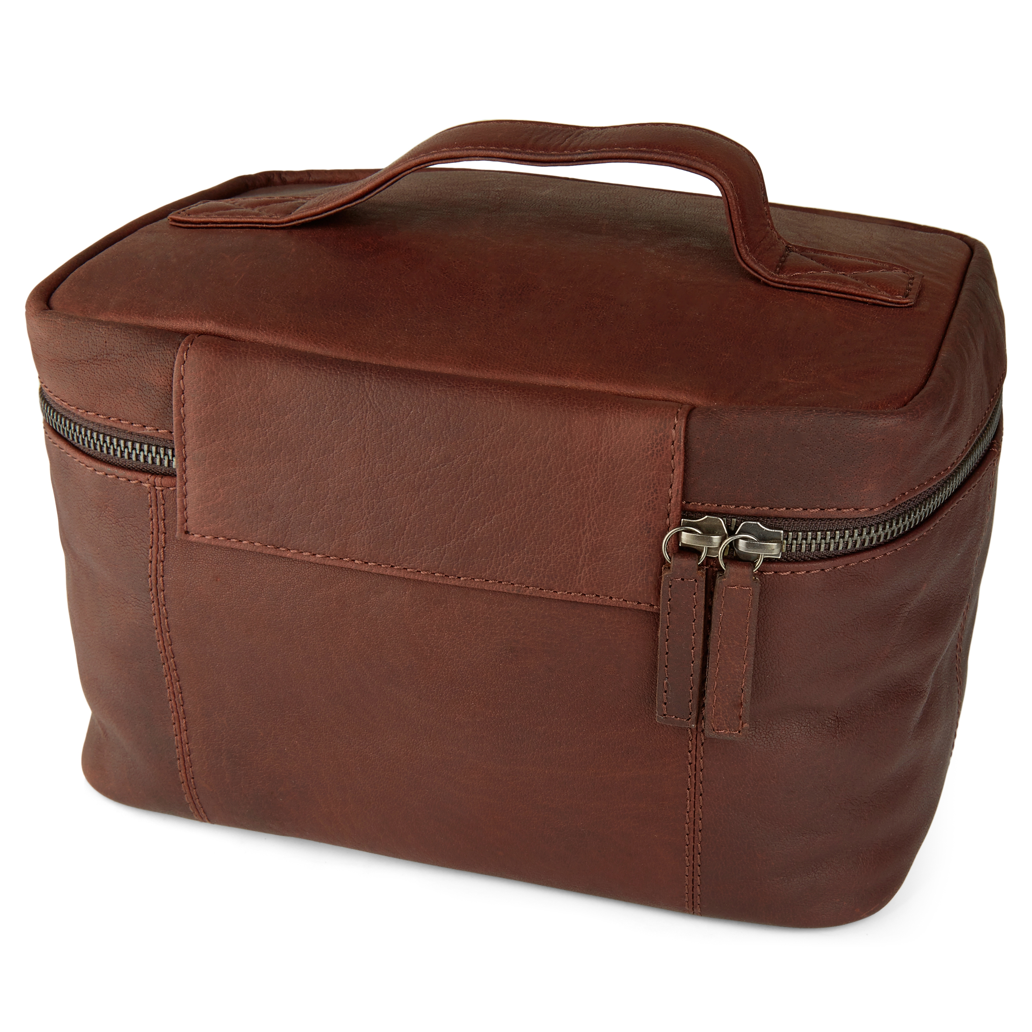 Beauty case XL Oxford in pelle marrone - 3