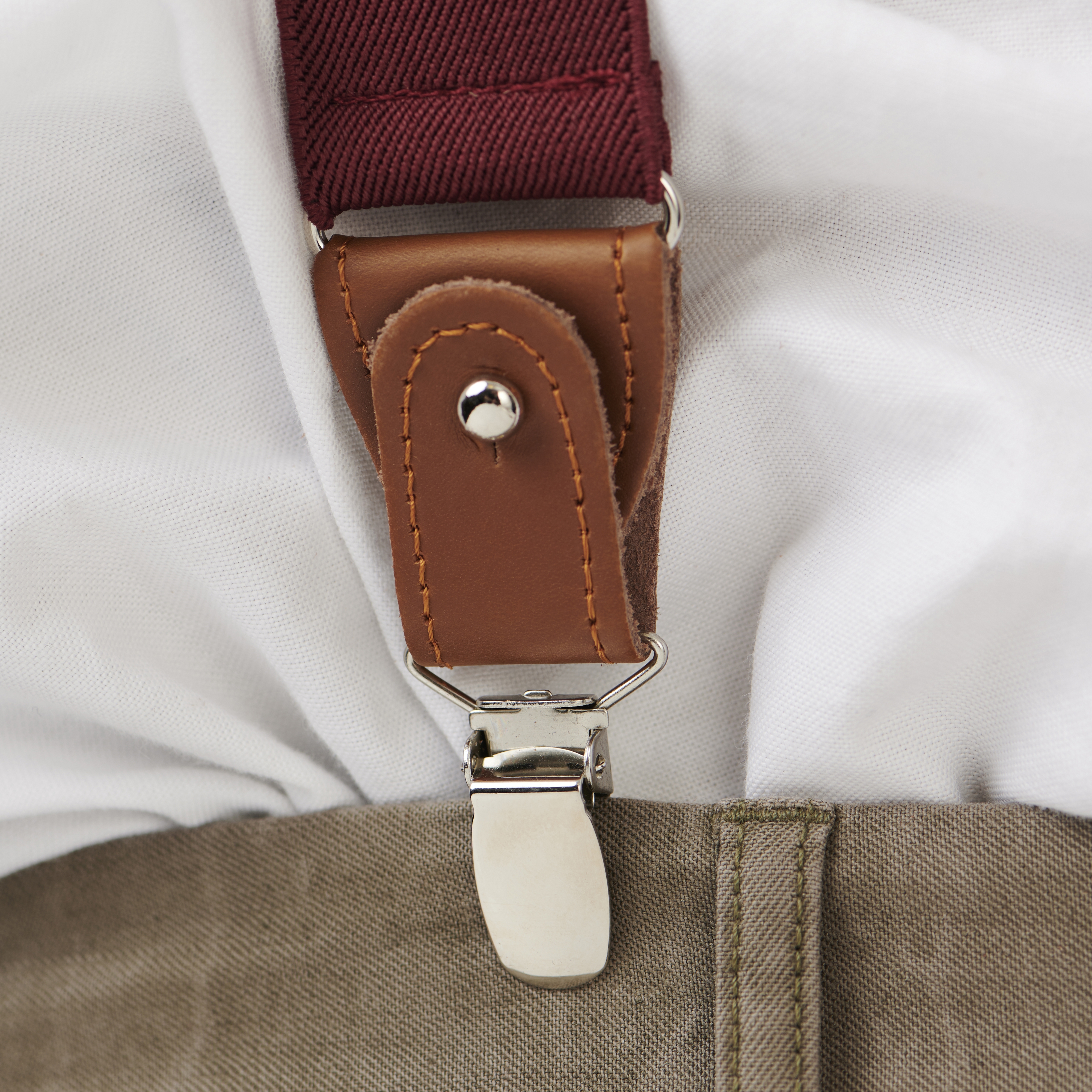 Bretelle larghe bordeaux convertibili - 4