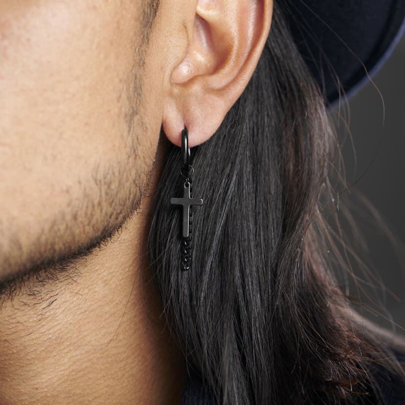 Cross on chain earring Clearance