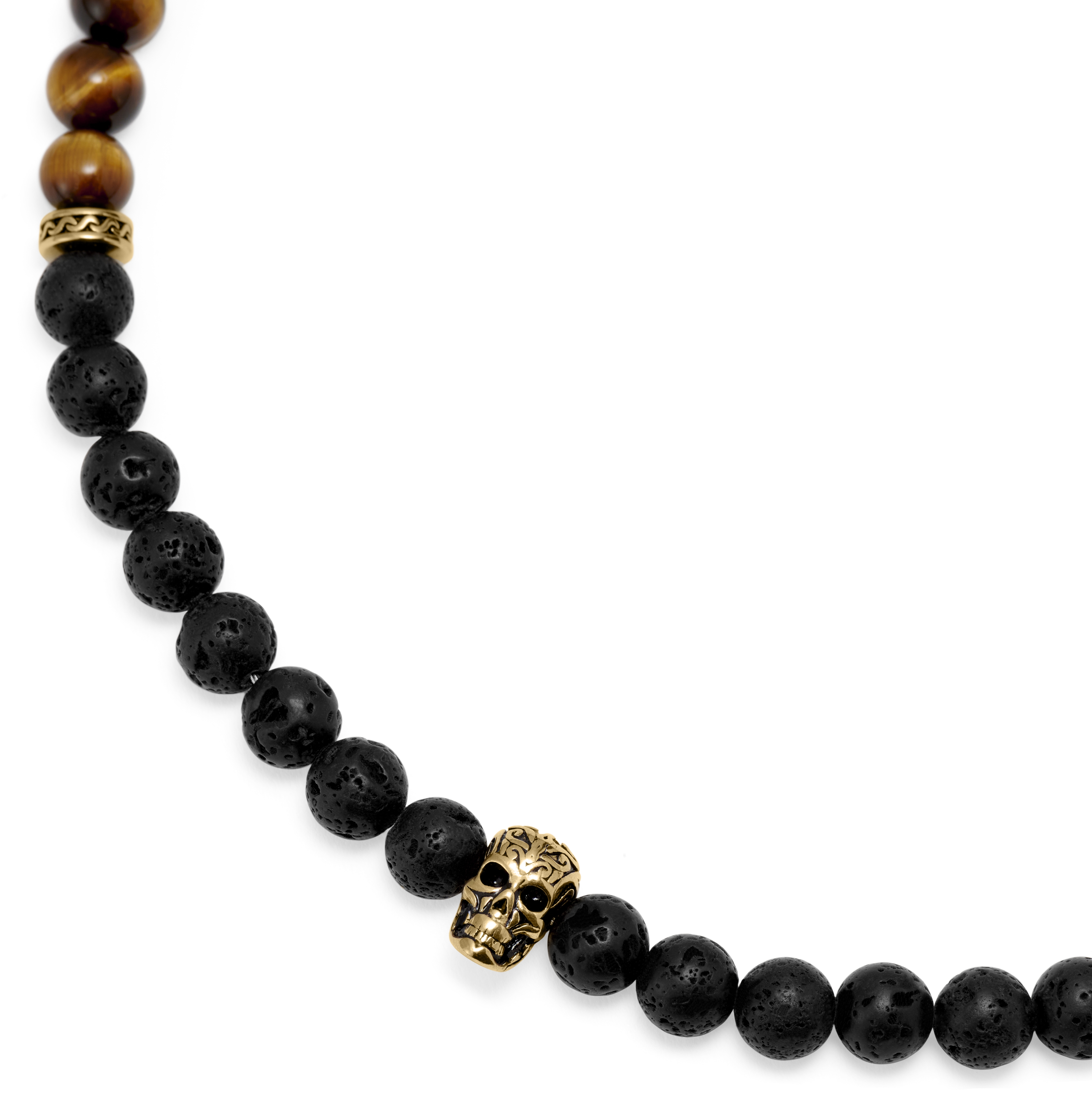 Rico Lava Rock & Tiger’s Eye Necklace Set - 6