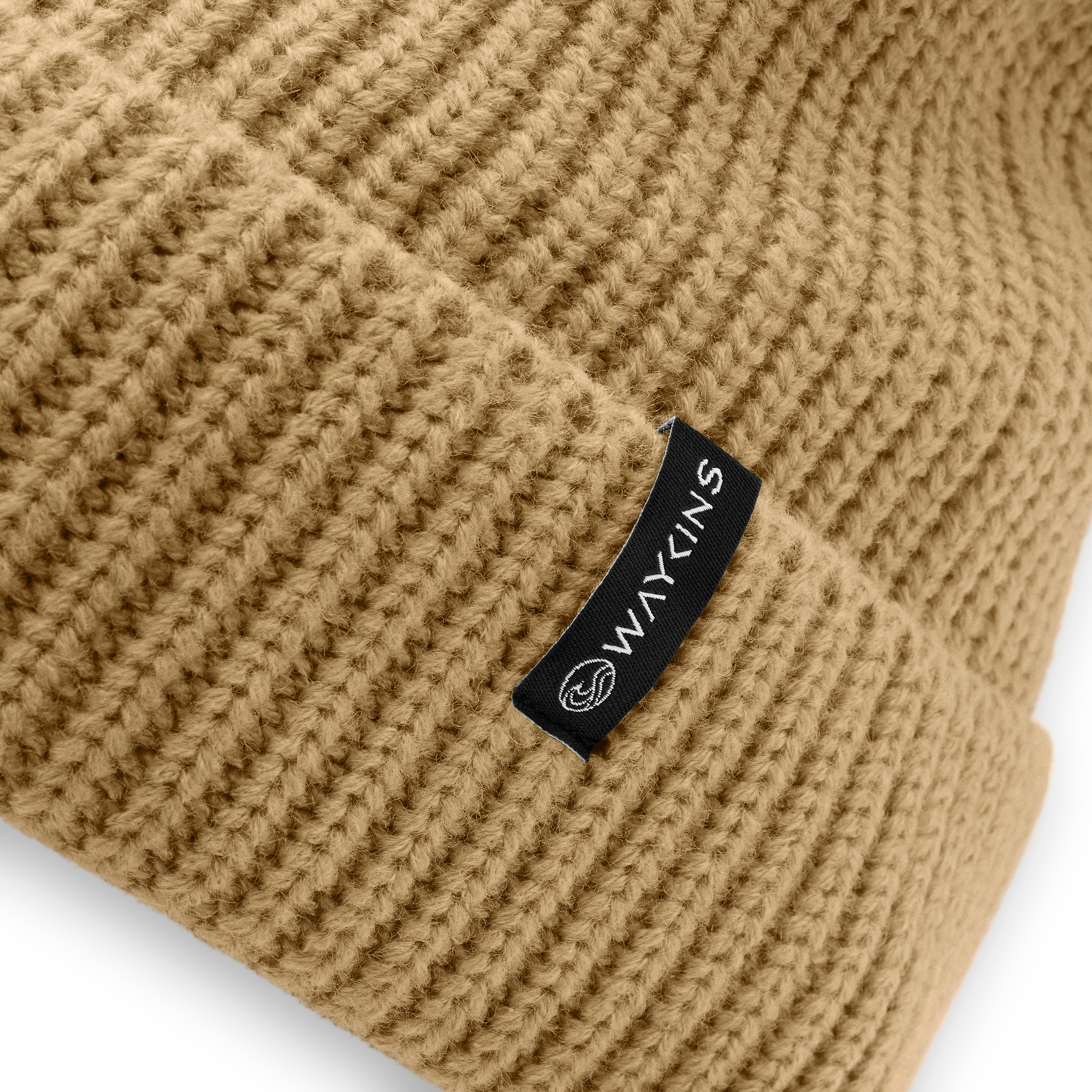 Baltic | Sandfarbene Rippstrick-Beanie aus Acryl - 4
