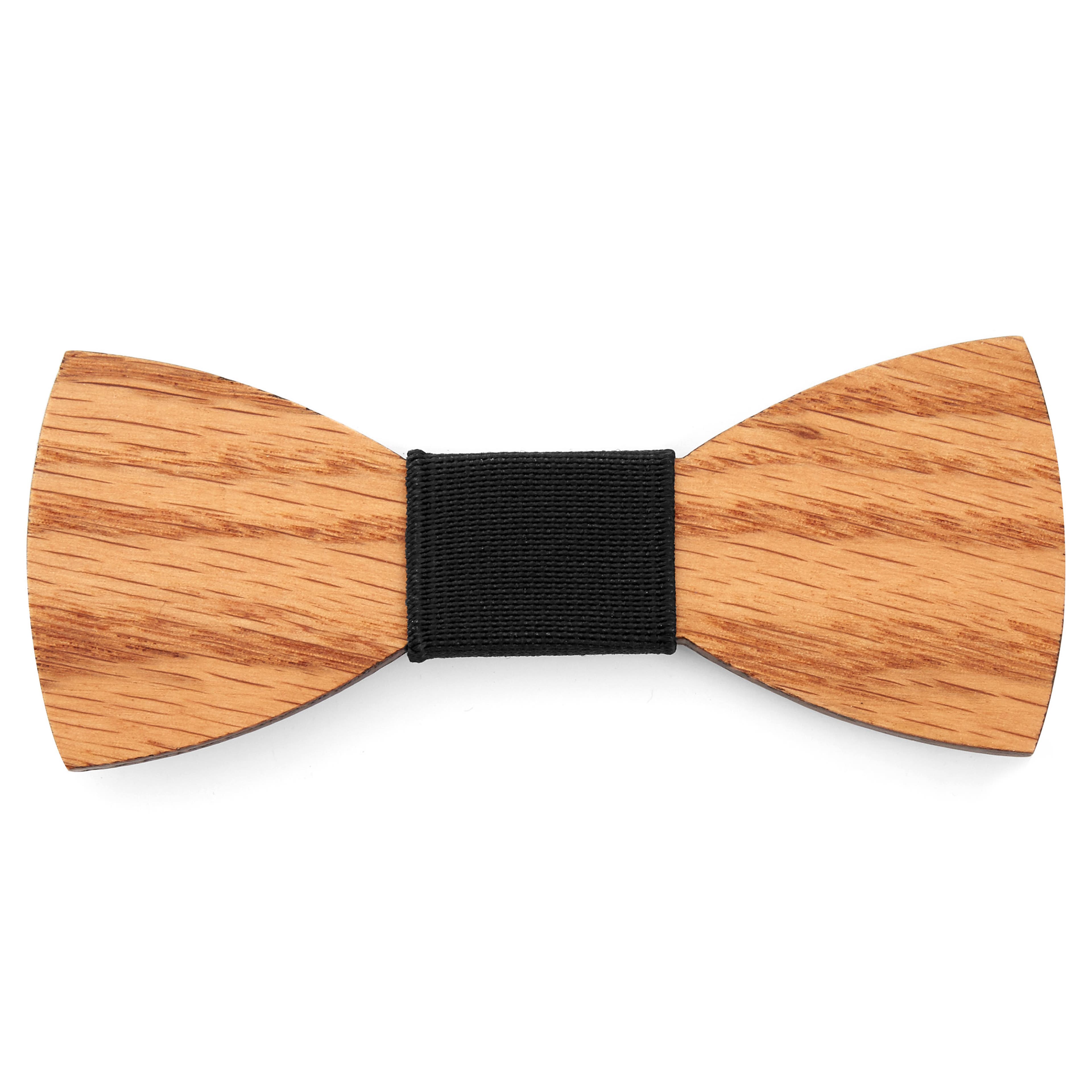 Oak Bow Tie With Black Cloth Centerpiece