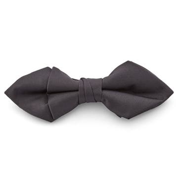 Noeud papillon classique en pointes gris anthracite Noeud papillon classique en pointes gris anthracite