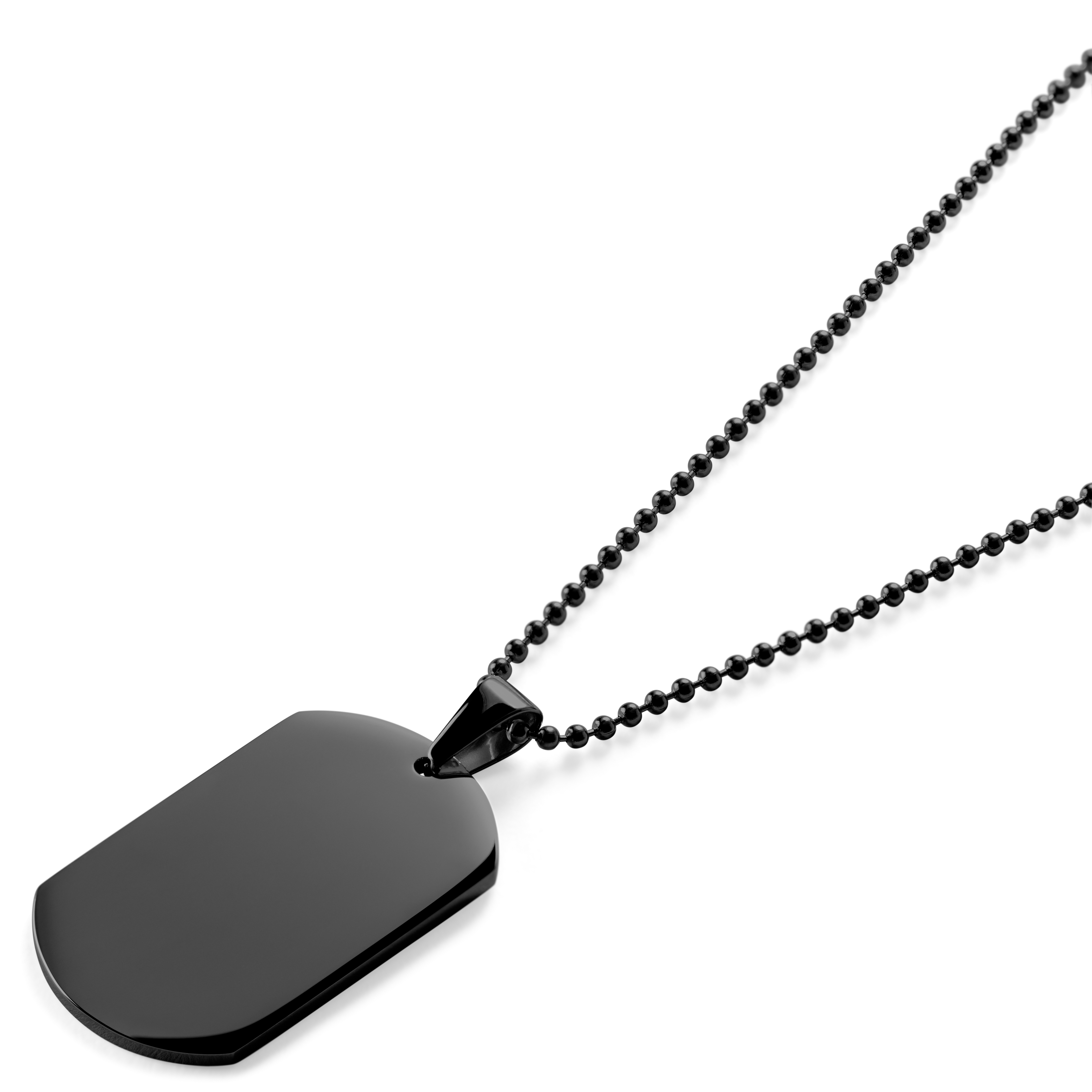 Nialaya Men's Forged Carbon Dog Tag Necklace - Jewellery - Boozt.com
