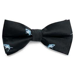 Black With Sharks Pre-Tied Bow Tie