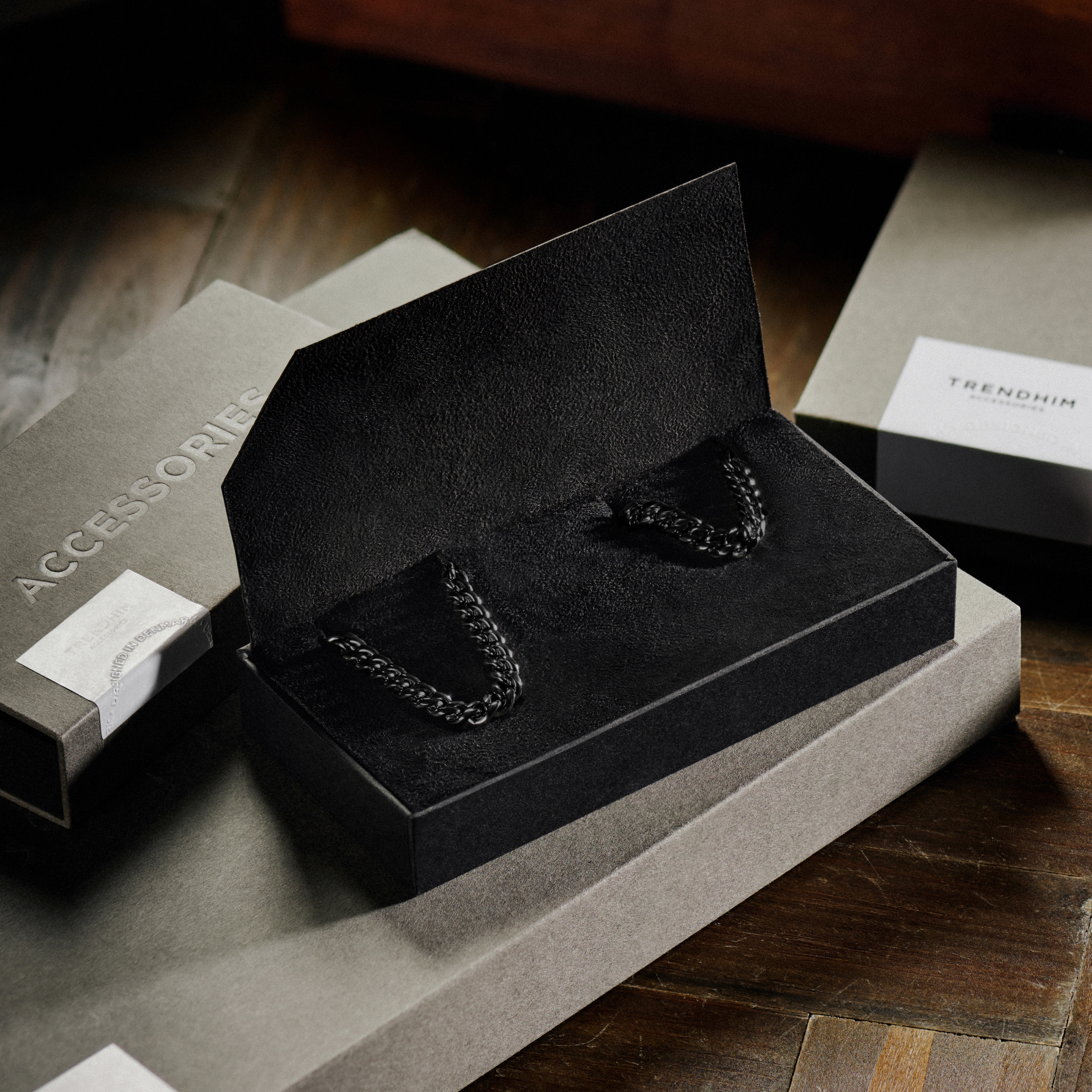 8 mm Sort Kirurgisk Stål Armbånd & Halskæde Gaveæske - 5