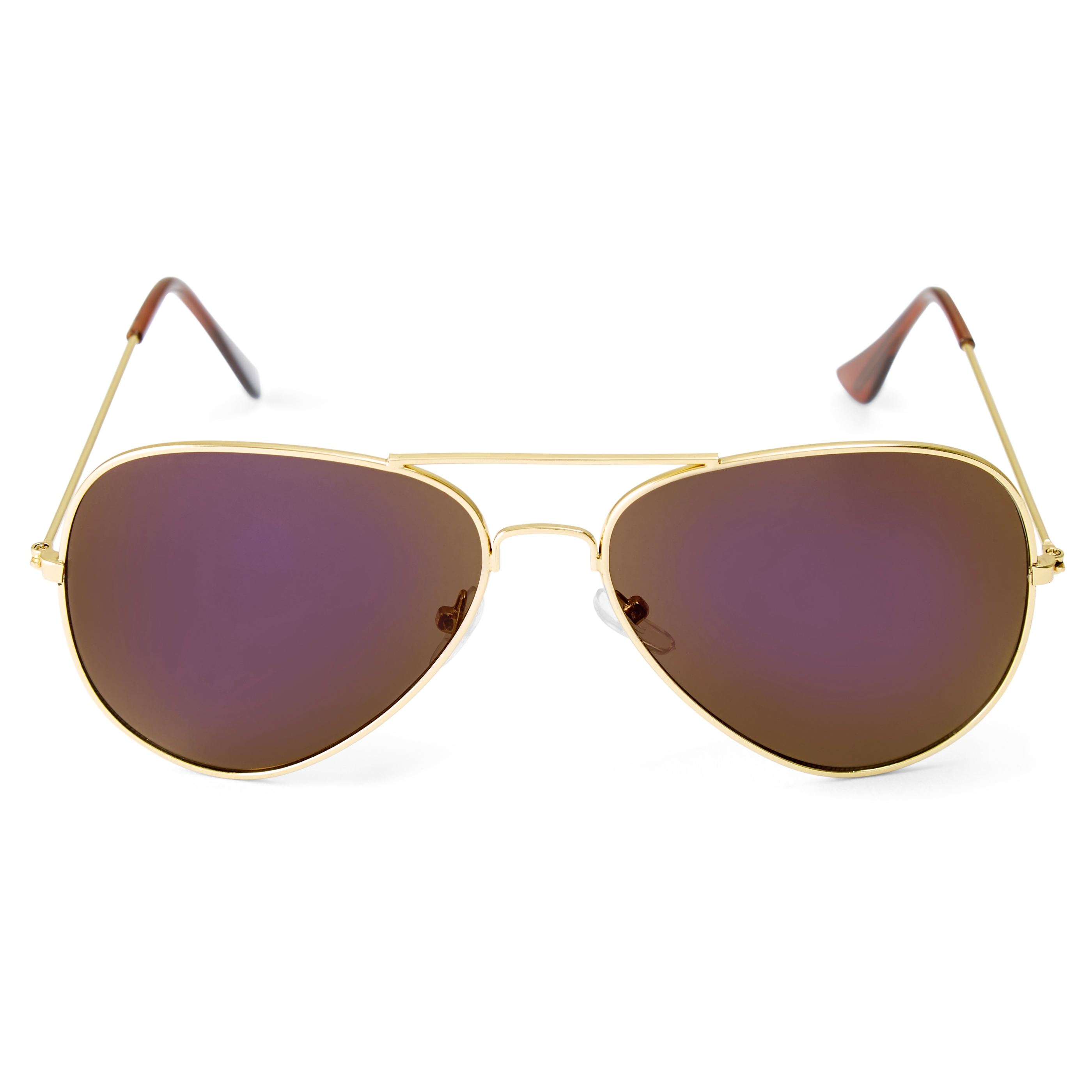 Gold-Toned and Purple Aviators - 1
