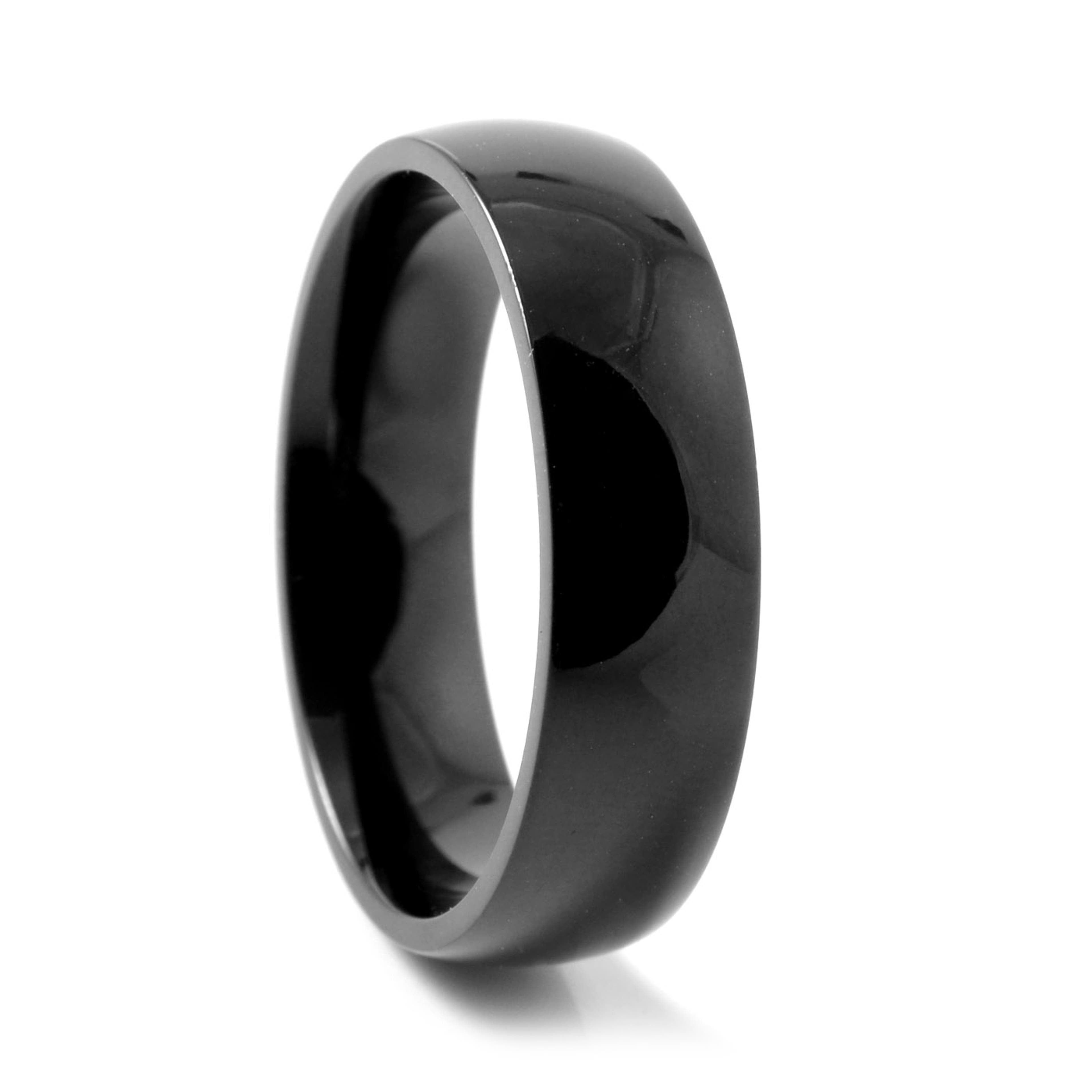 Titan-Ring, schwarz emailliert: genuin, schwarz, wendig