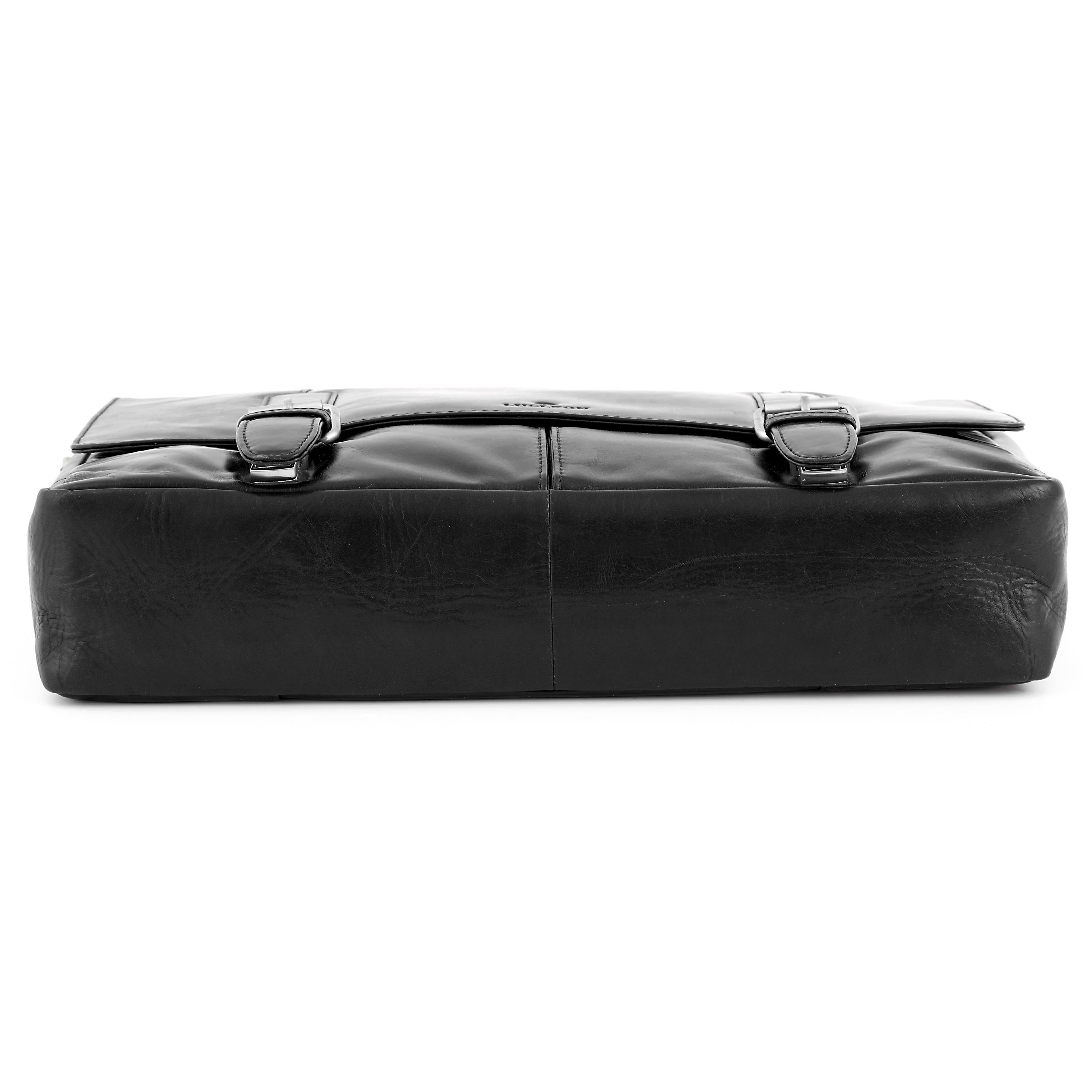 Bandolera de piel clásica negra Jasper - 10