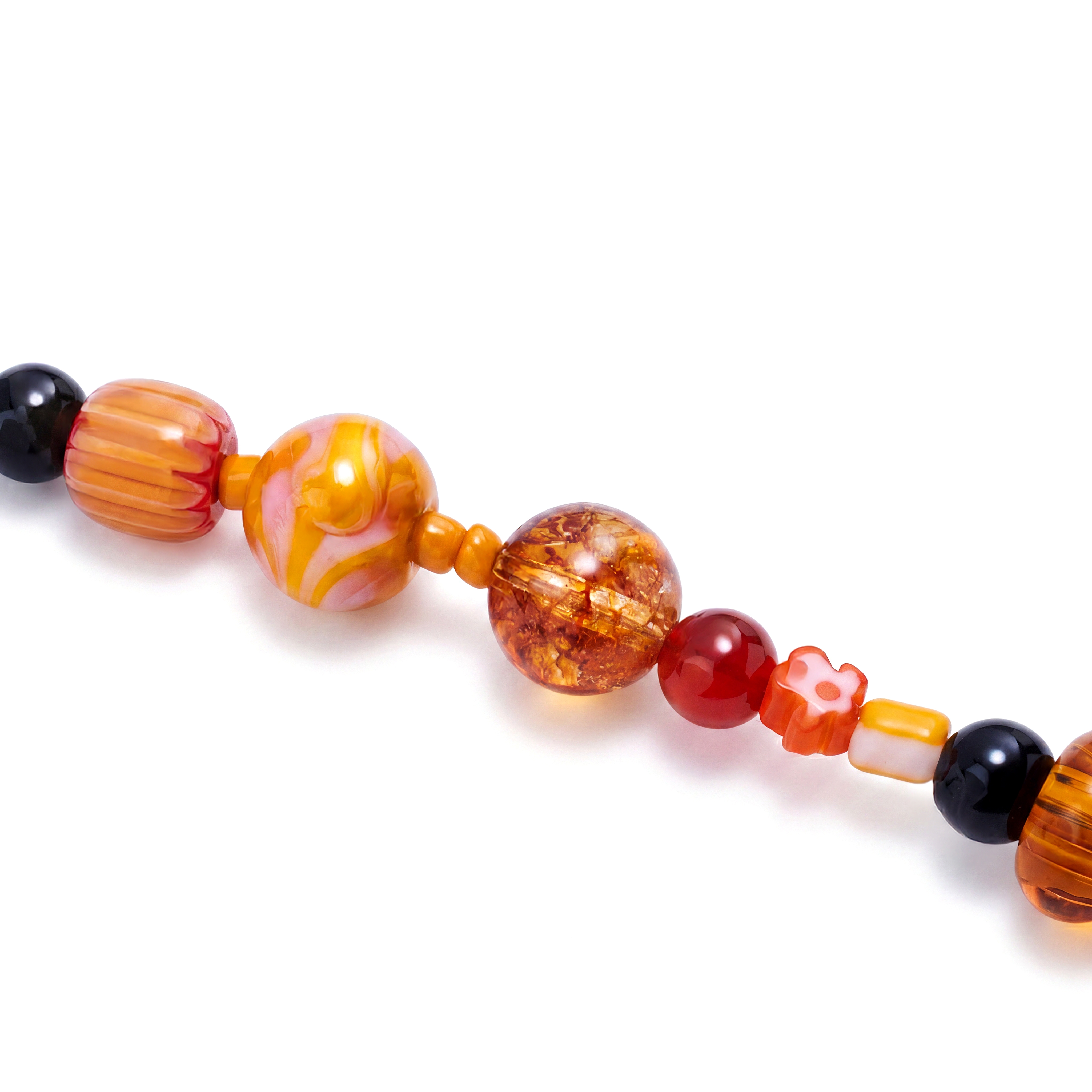 Pearlmania |  Collier Orange Sunset Riot - 5