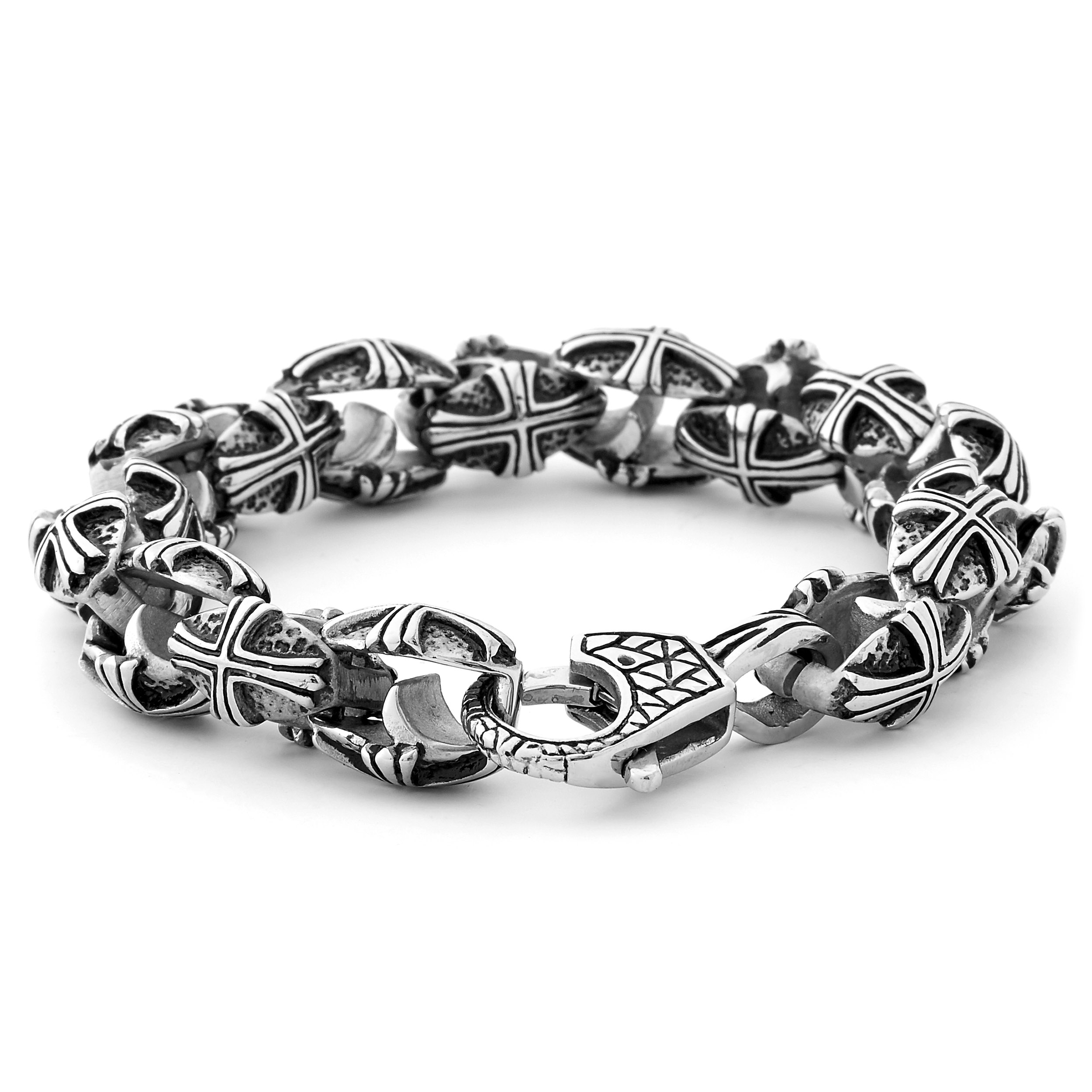 Náramek Ocelové Štíty   - 2