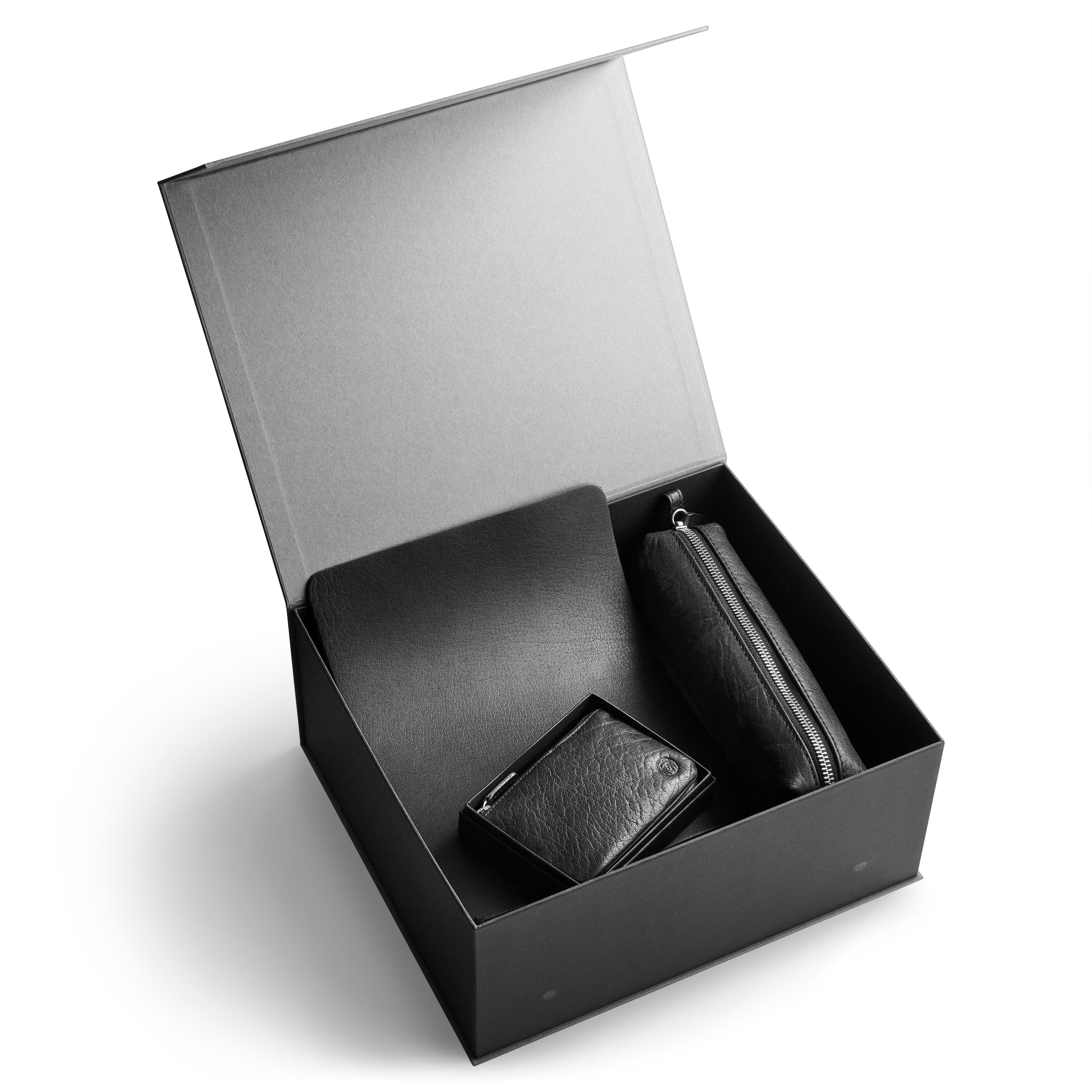 Büro-Professionelle Geschenkbox | Schwarzes Leder