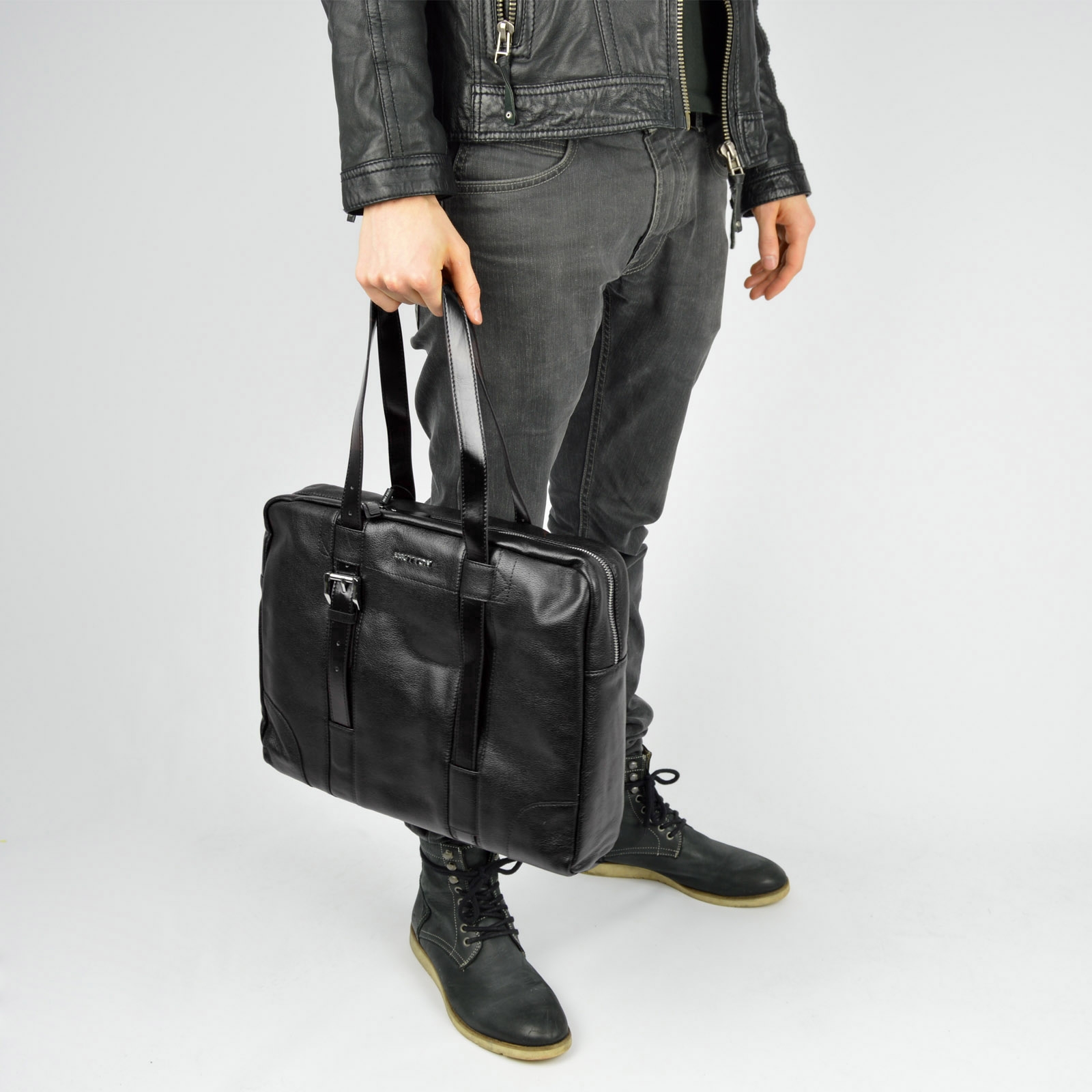 Sort Bucko Lædertaske - 2