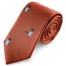 Zoikos | 7 cm kravata s husami v červenej farbe