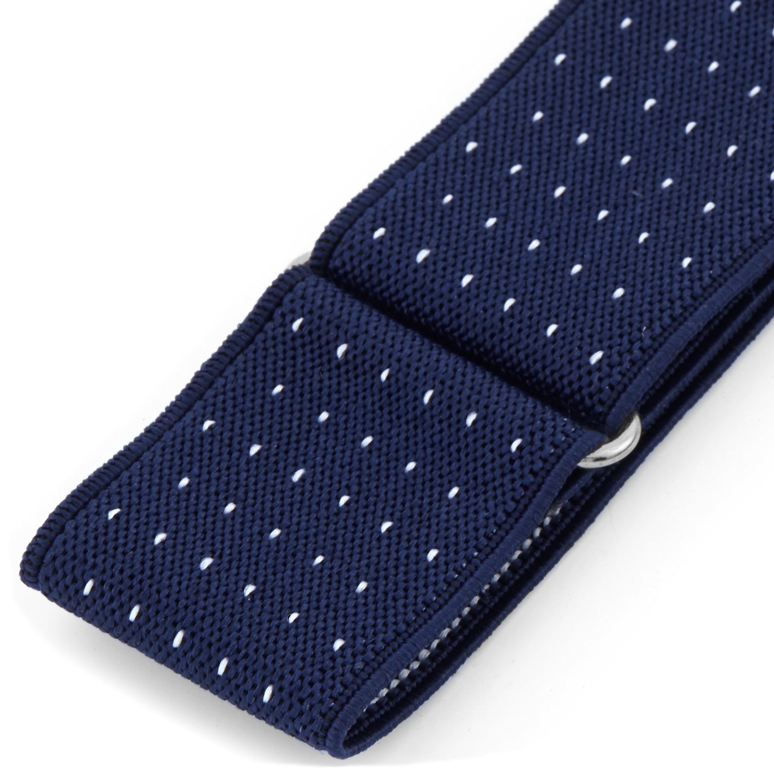 Navy Blue Dotted Sleeve Garters - 2