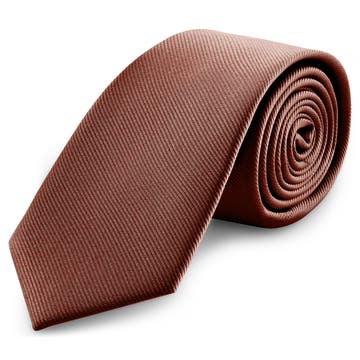 Гросгрейн вратовръзка в цвят теракота 8 см