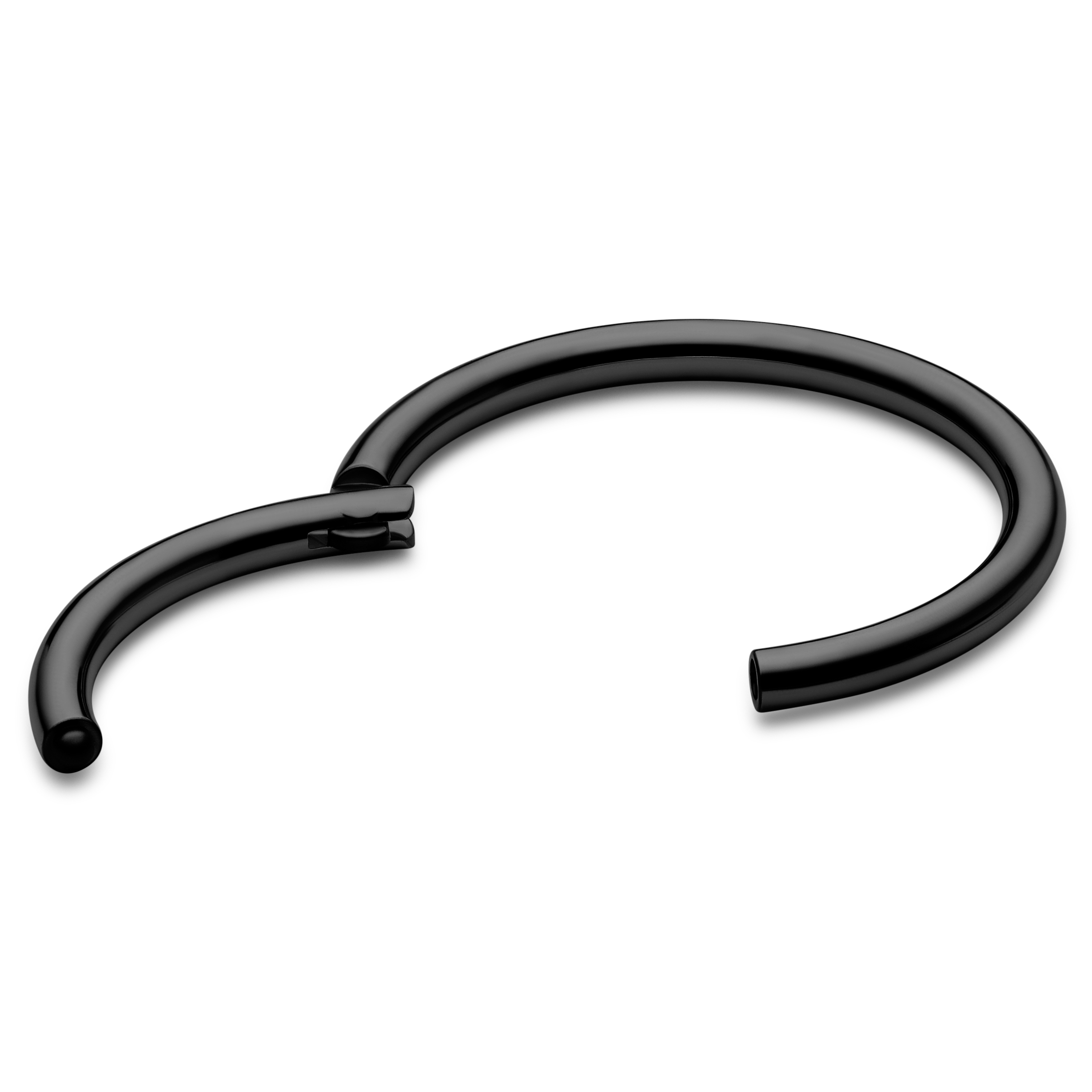 Piercing anneau en titane noir 6 mm  - 2