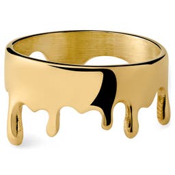 Fahrenheit | Goudkleurige Ring van Smeltend Staal