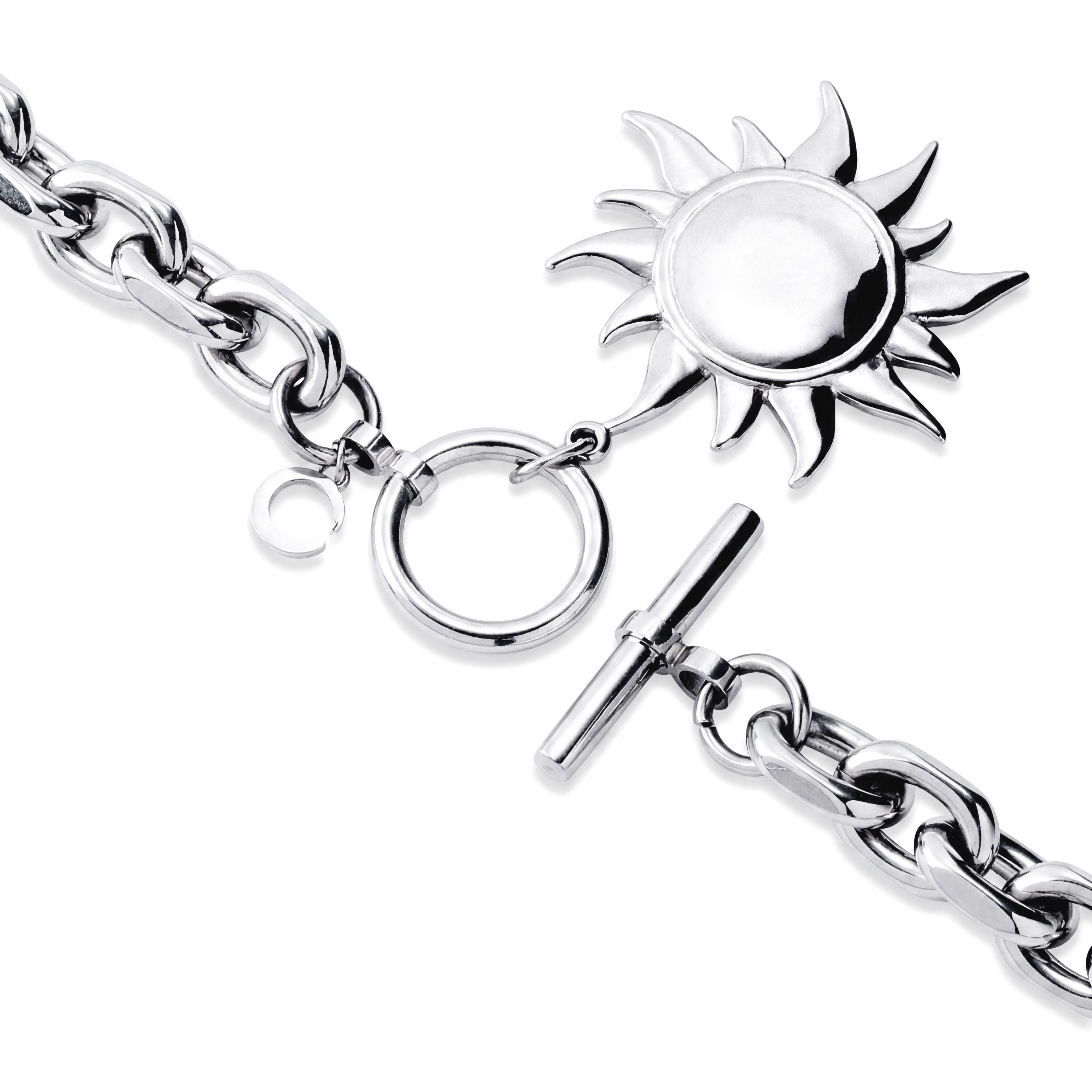 Pearlmania | Solar Chain ステンレススチールペンダントネックレス - 5