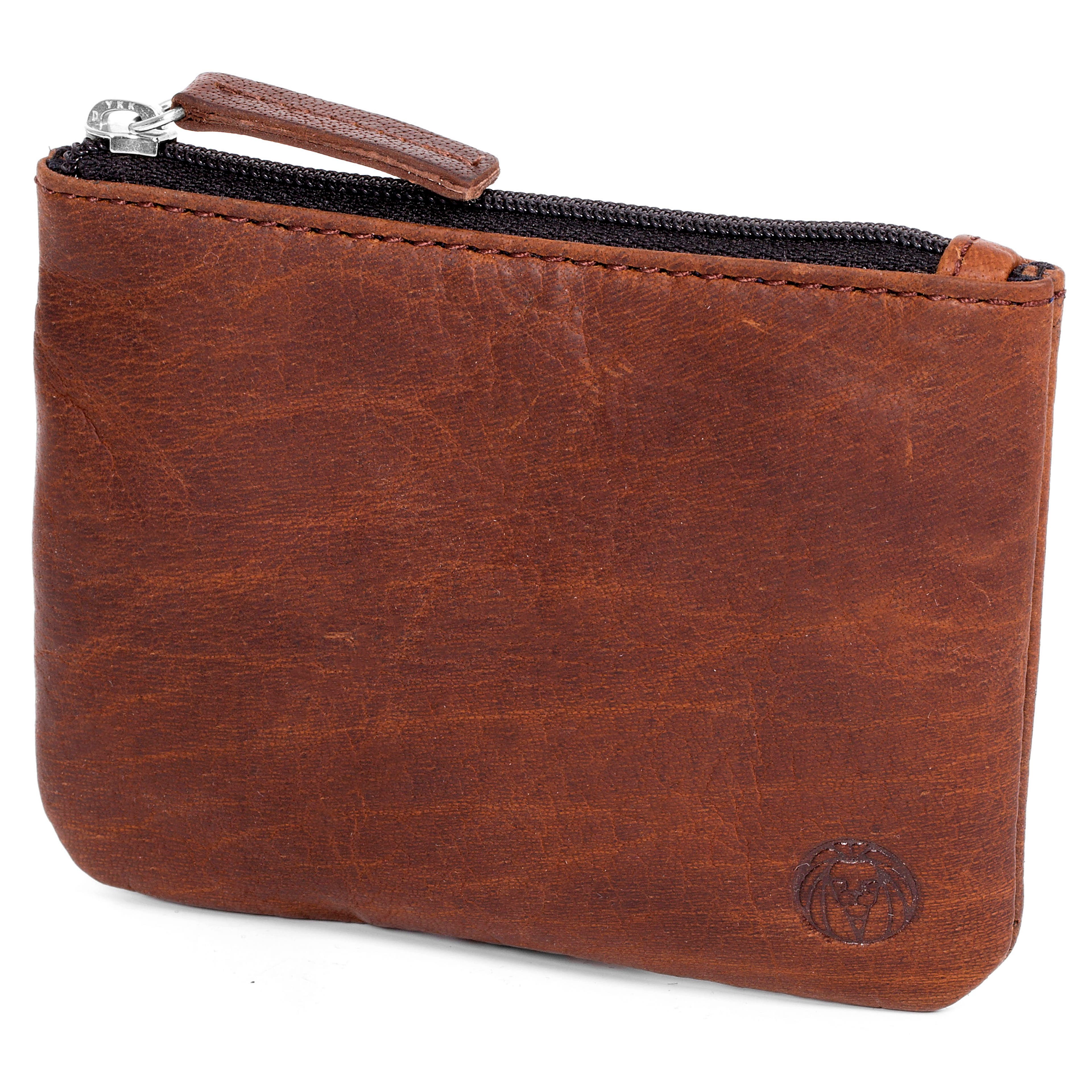 Montreal | Sporty Tan RFID Leather Pouch