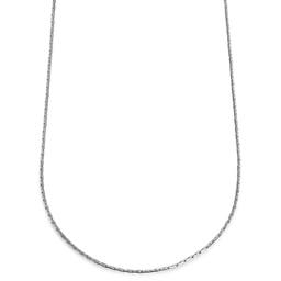 Essentials | 2 mm Silver-Tone Rectangular Box Chain Necklace