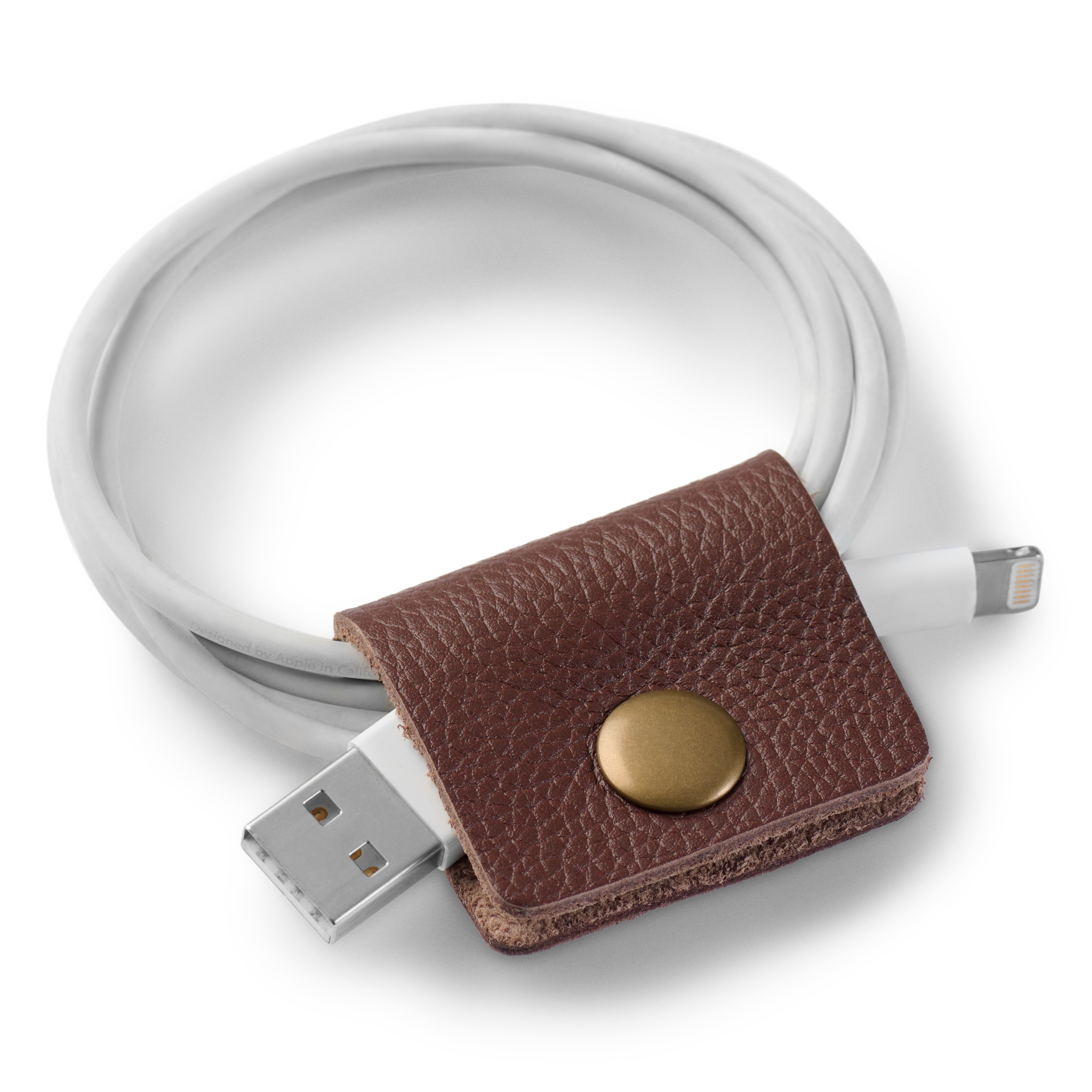 Cable Organiser | Dark Brown Leather | Small - 2