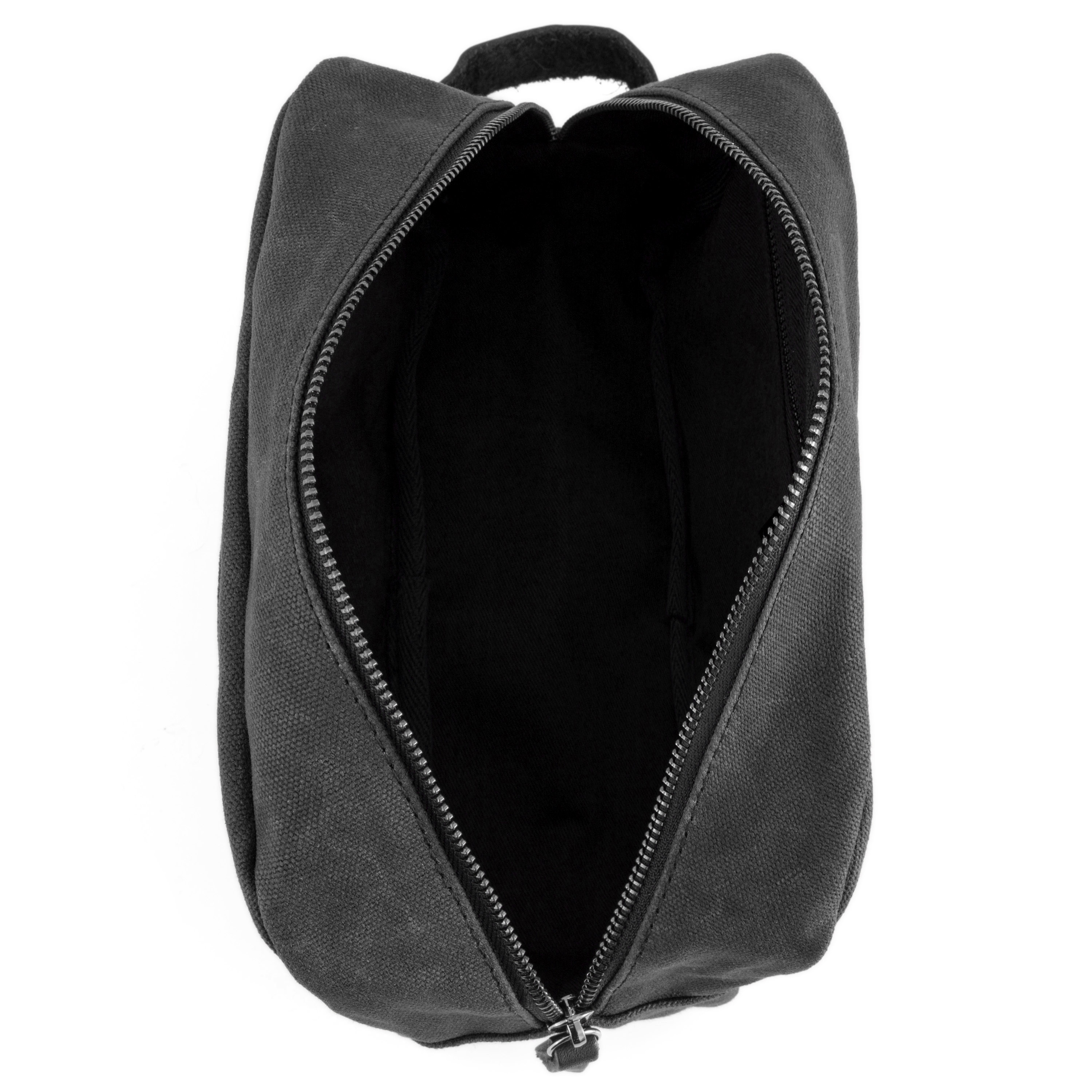 Black Bridge Waxed Canvas Washbag - 7