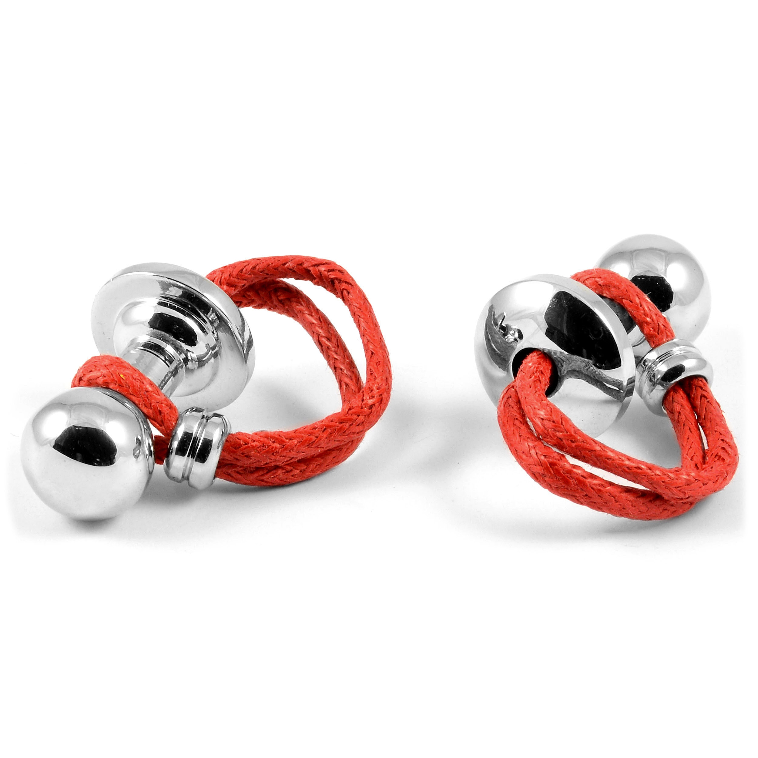 Røde & Sølvfarvede Manchetknapper - 3