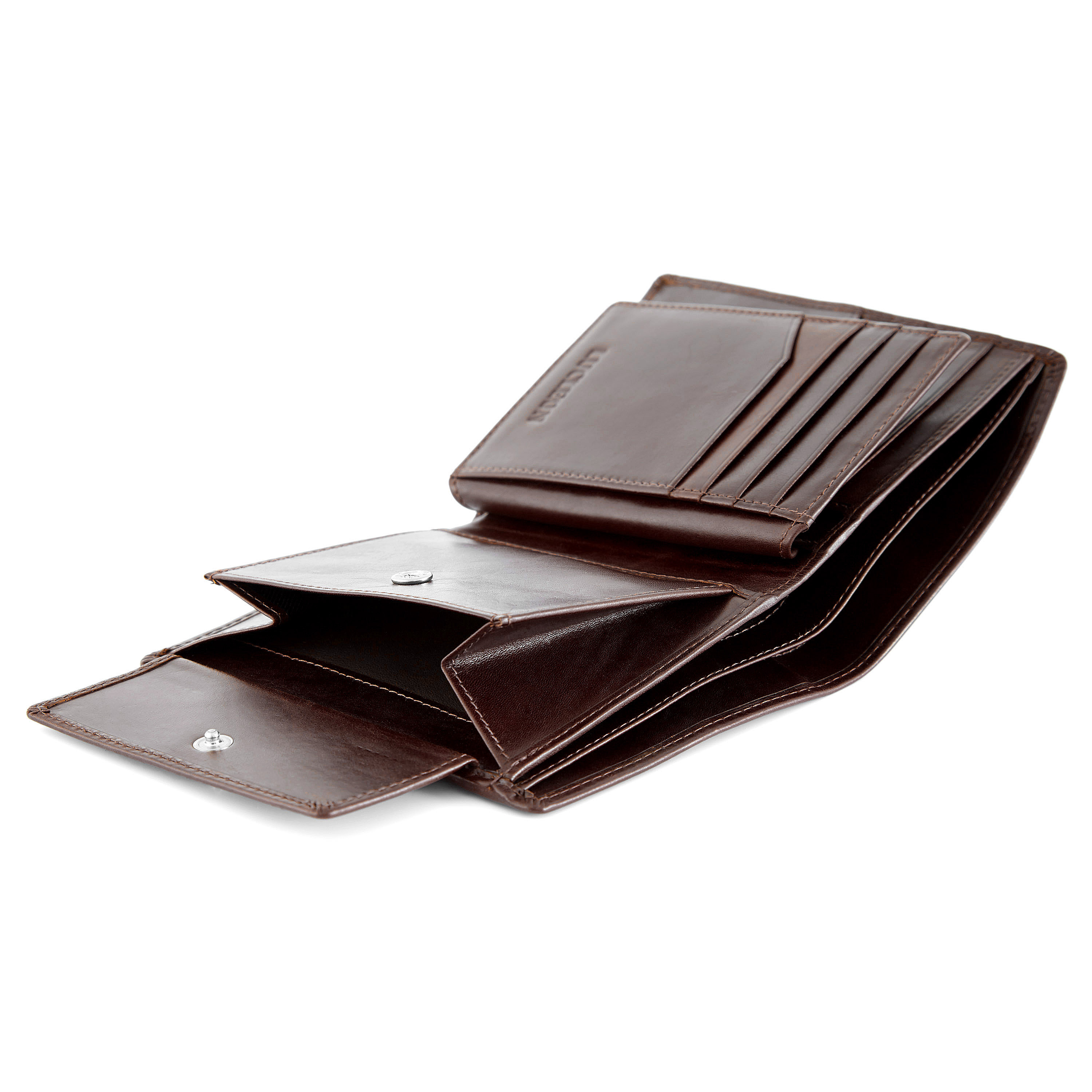 Grand portefeuille en cuir marron foncé Jasper - 13