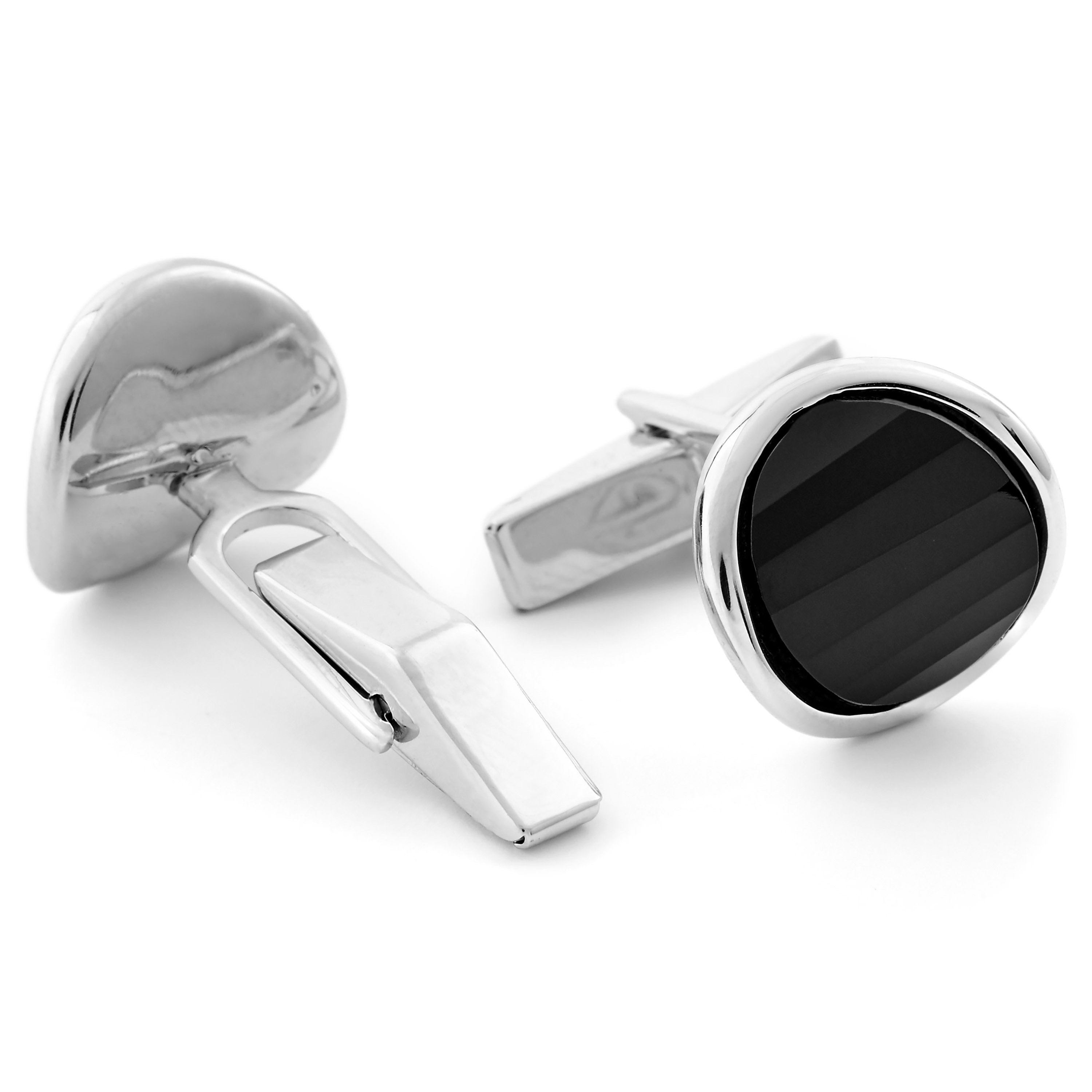 Ensemble en argent 925s et pierre noire - 4