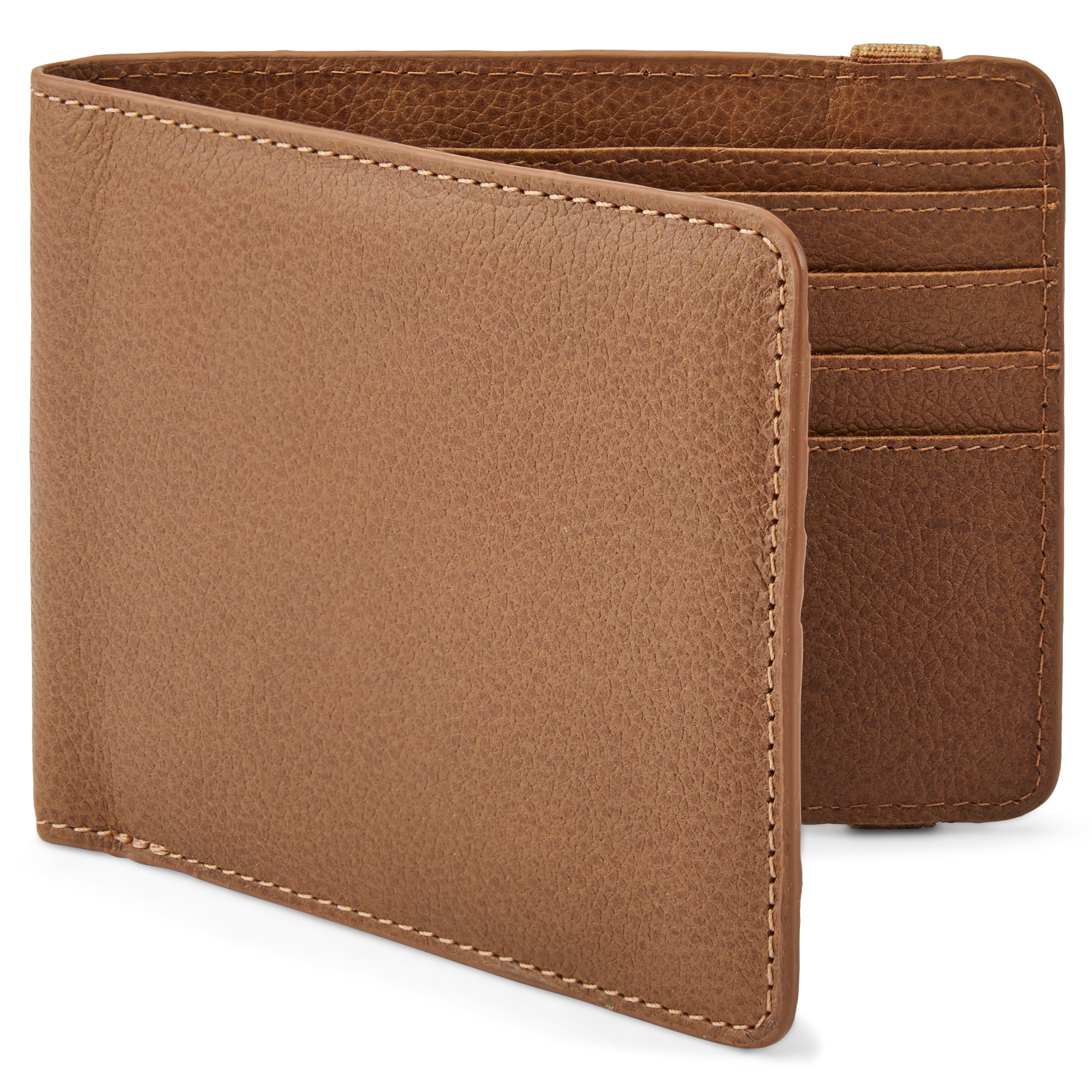Kasztanowy skórzany portfel blokujący RFID Luca - 1