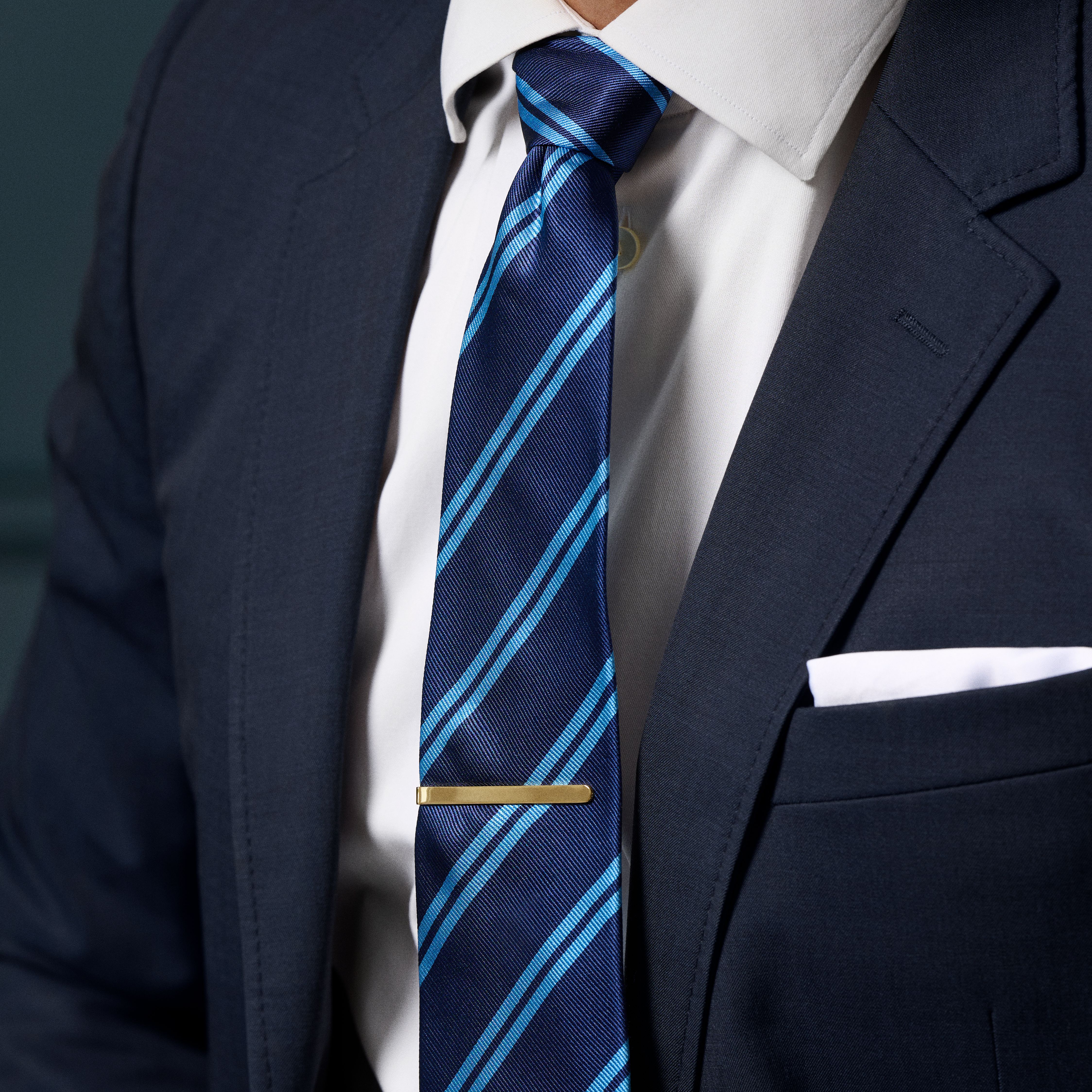 Polierte goldfarbene abgerundete Krawattenklammer 5.5 cm - 3