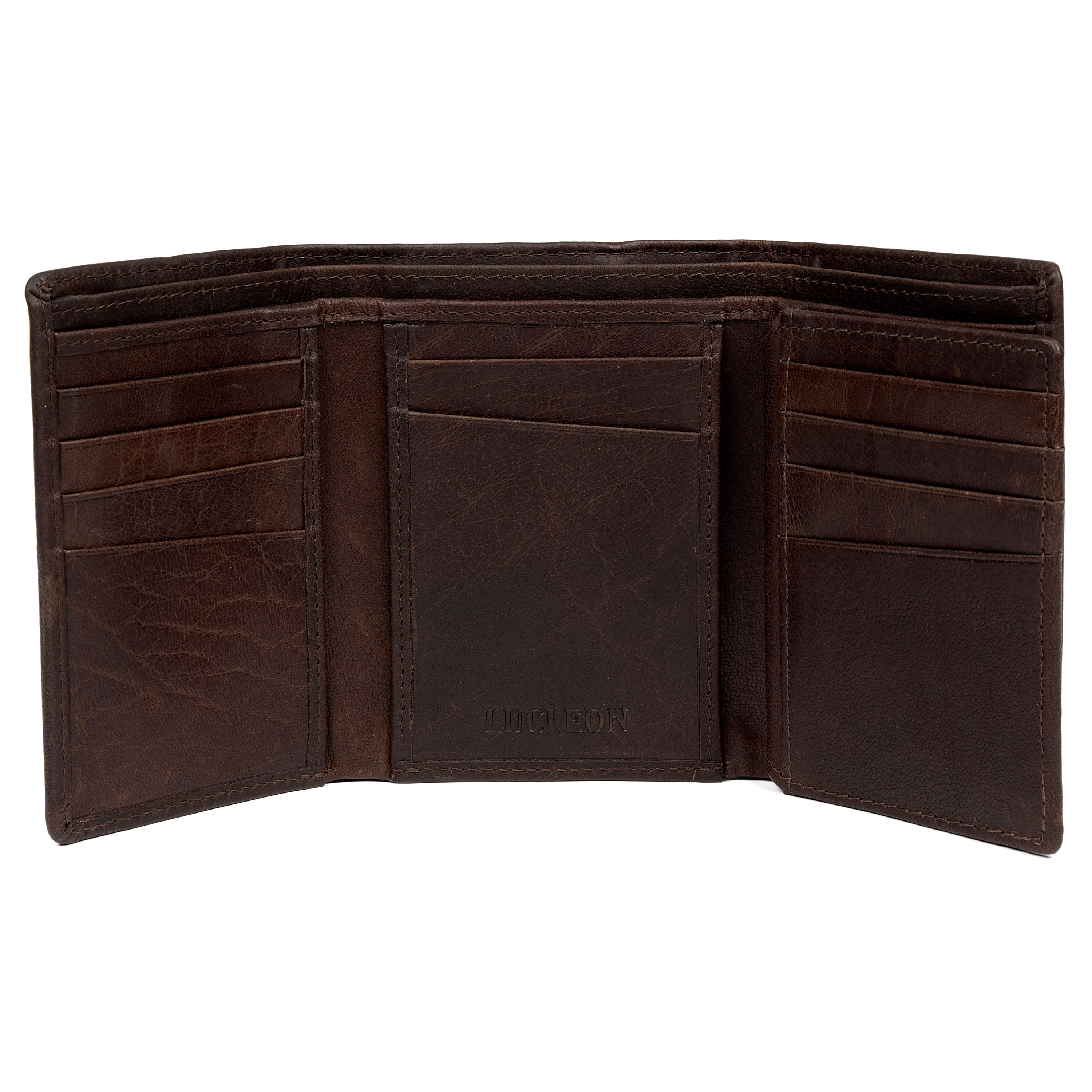 Cartera Montreal Maple de cuero marrón RFID - 6