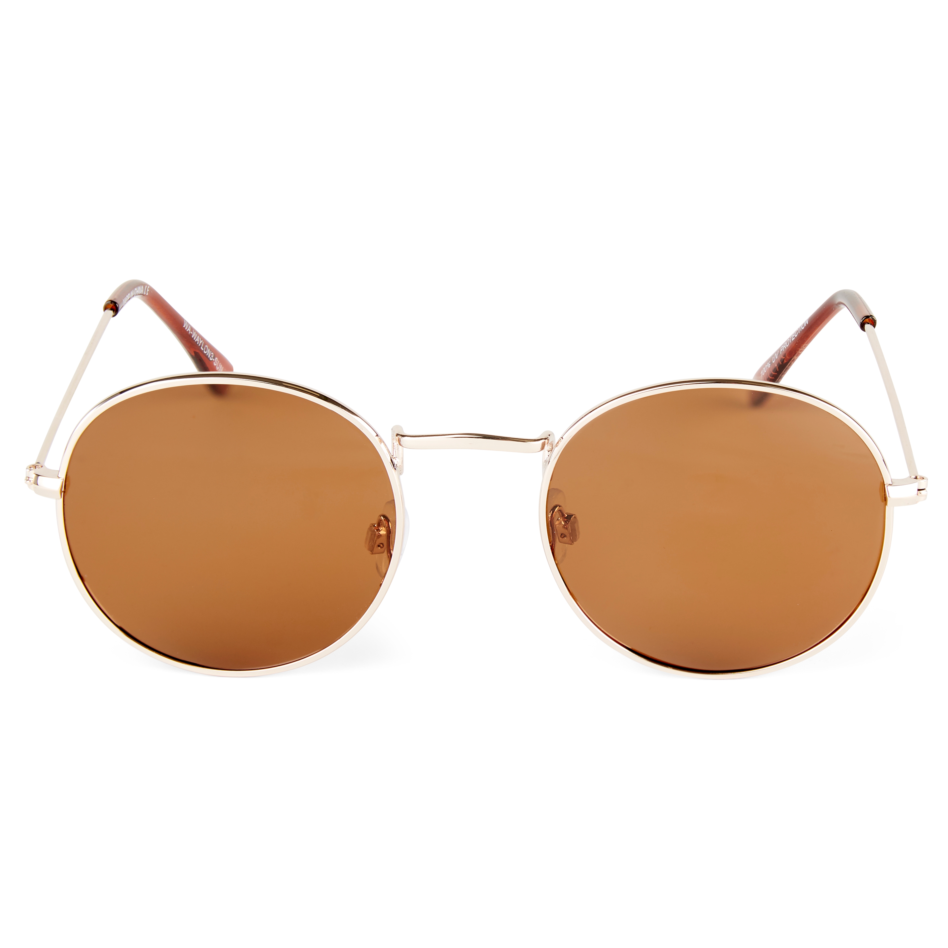 Waylon Gold-Tone & Brown Vista Sunglasses