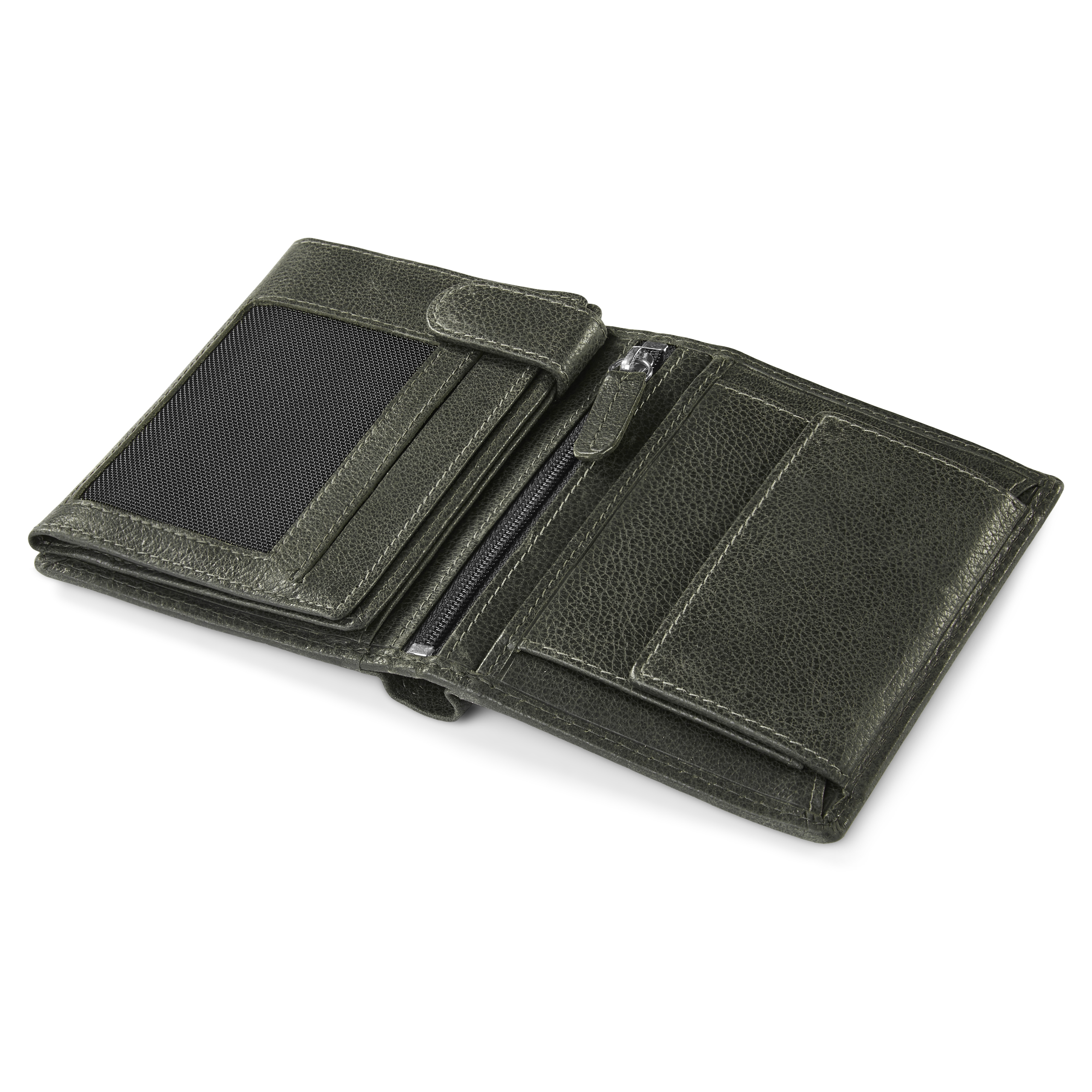 Licio Vintage Brown-Grey RFID Leather Wallet - 7