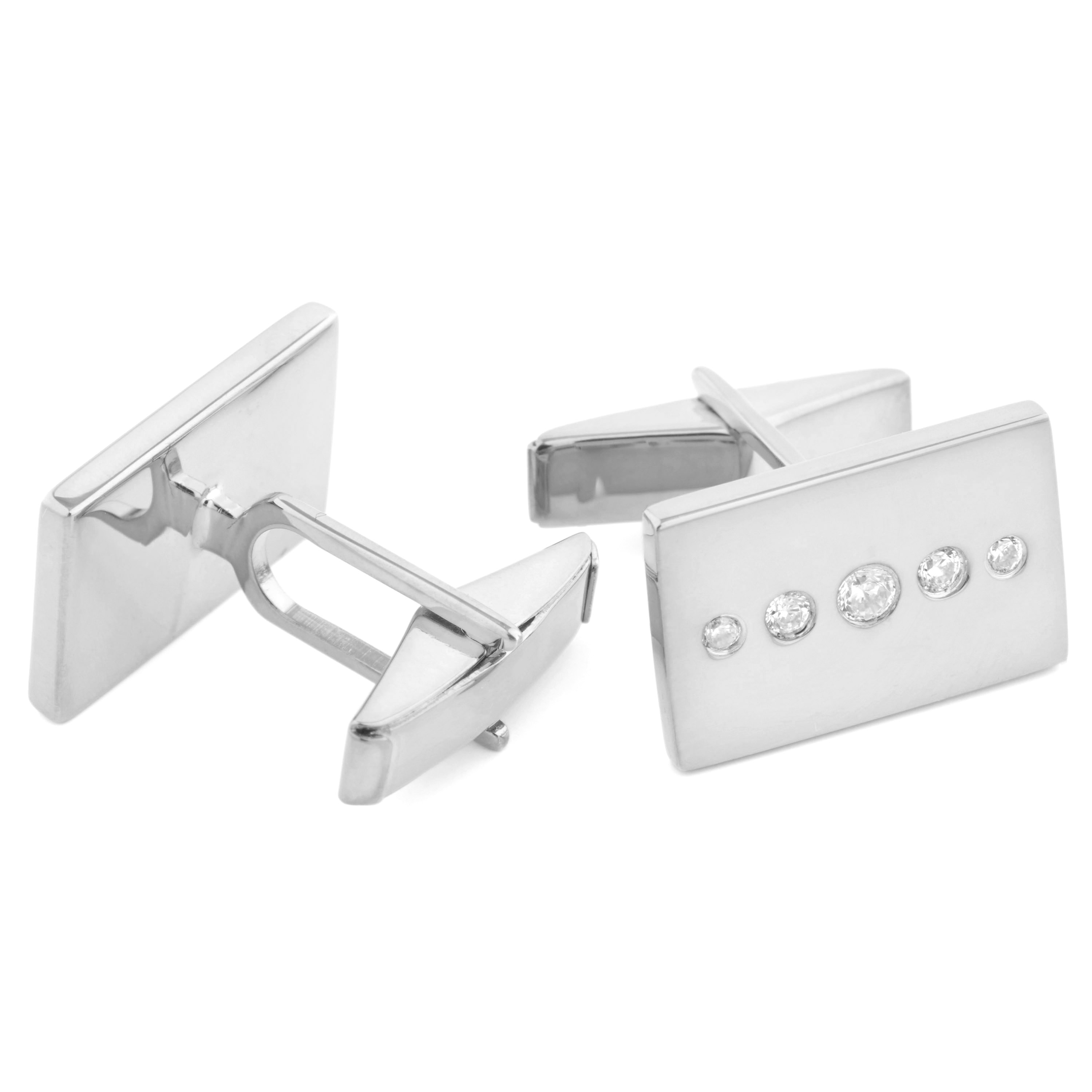 Set corto de plata 925s con puntos de circonita - 3