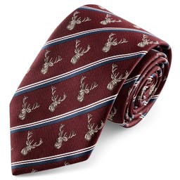 Zoikos | Vörös nyakkendő rénszarvasokkal - 8 cm