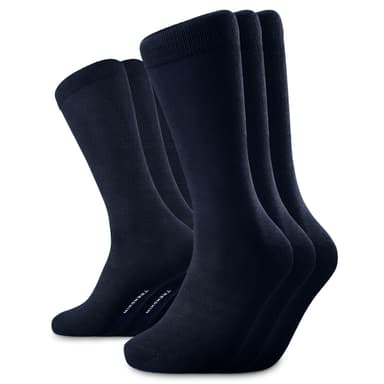 TrueFeel | 3er-Pack marineblaue Komfort-Bambus-Crewsocken TrueFeel | 3er-Pack marineblaue Komfort-Bambus-Crewsocken