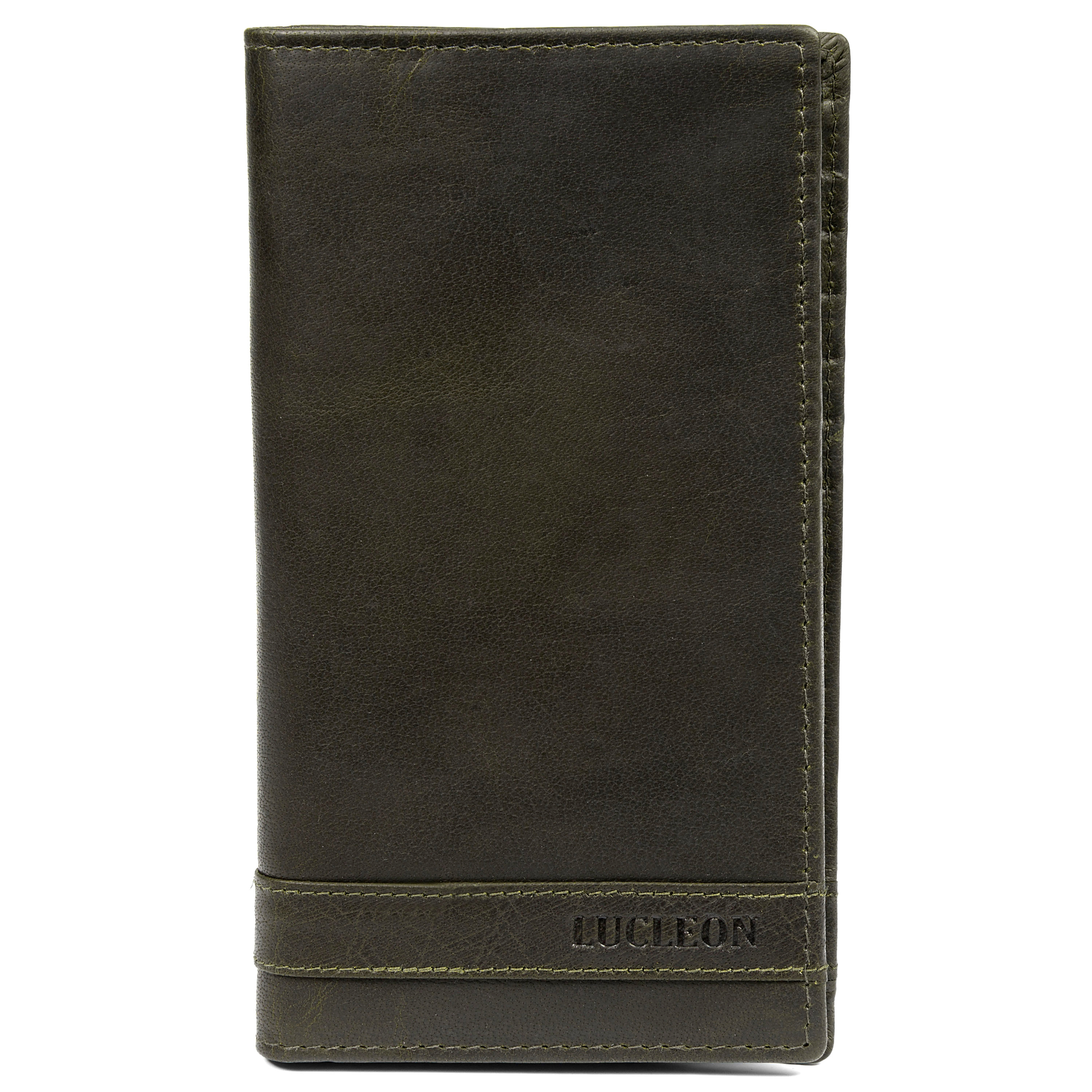 Montreal Langwerpige Olijfkleurige RFID Leren Portemonnee - 3