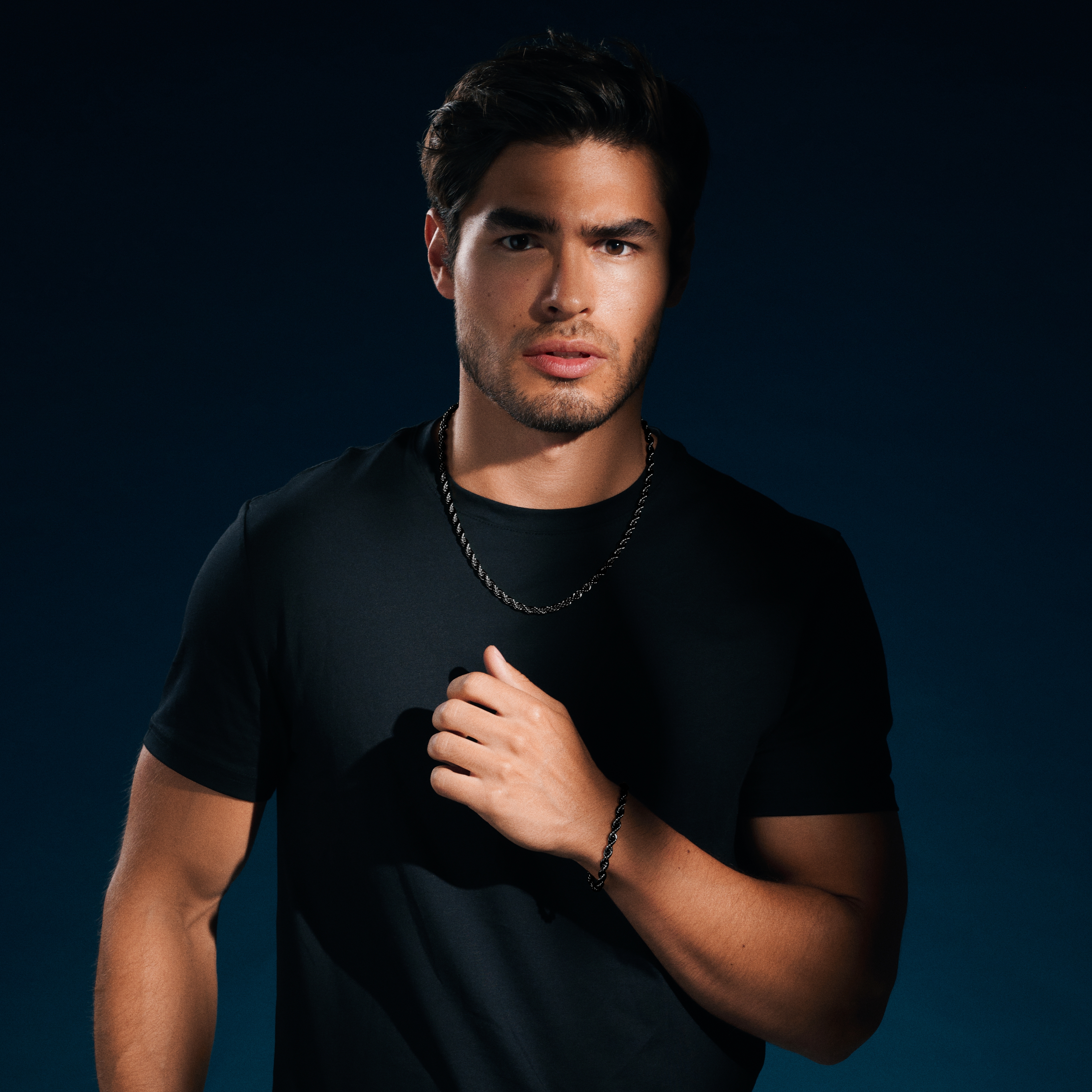 Essentials | 6 mm Gunmetal Black Rope Chain Bracelet - 2