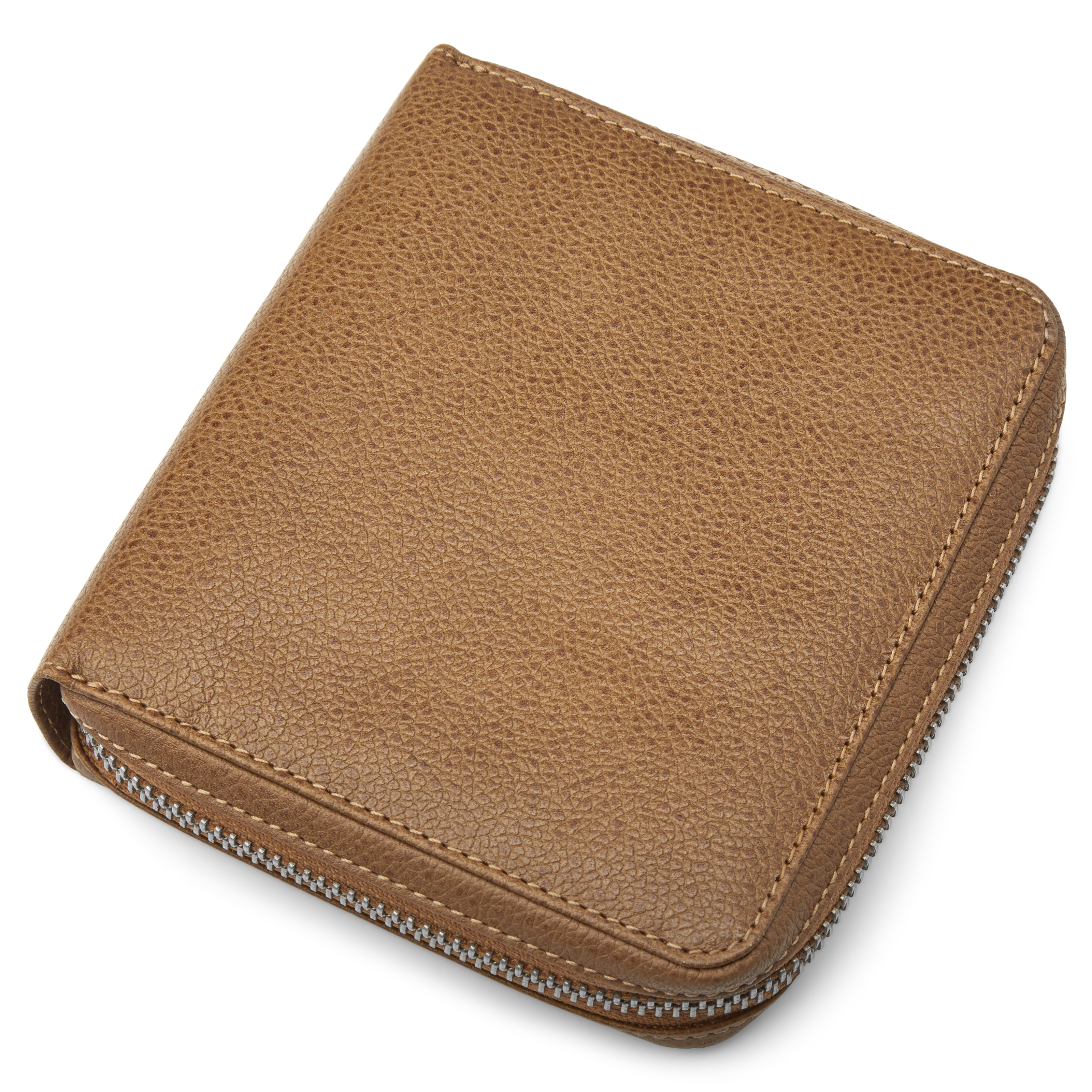 Big Tan Leather RFID-Blocking Card Holder - 7