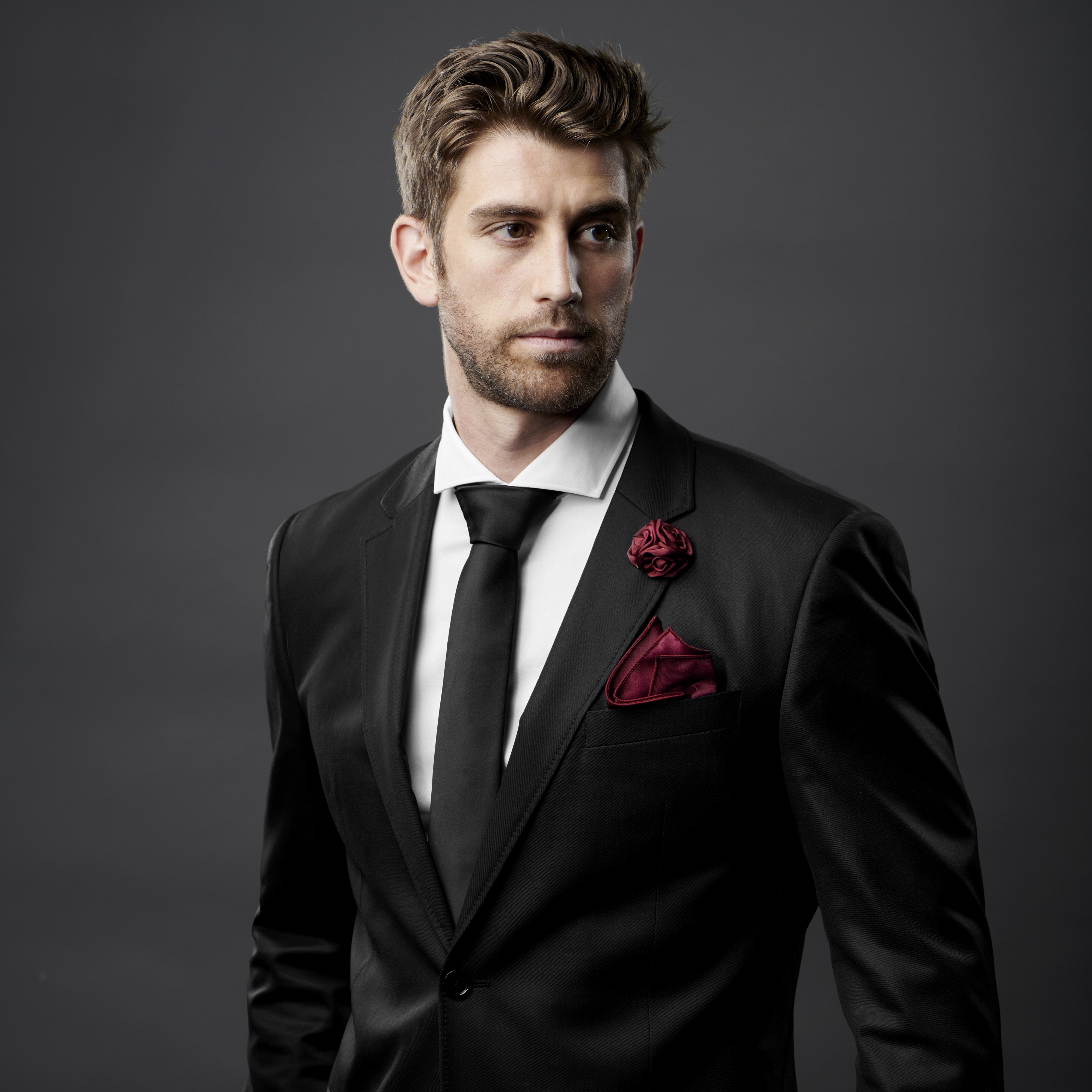 Burgunderrote Rosen Reversnadel - 5