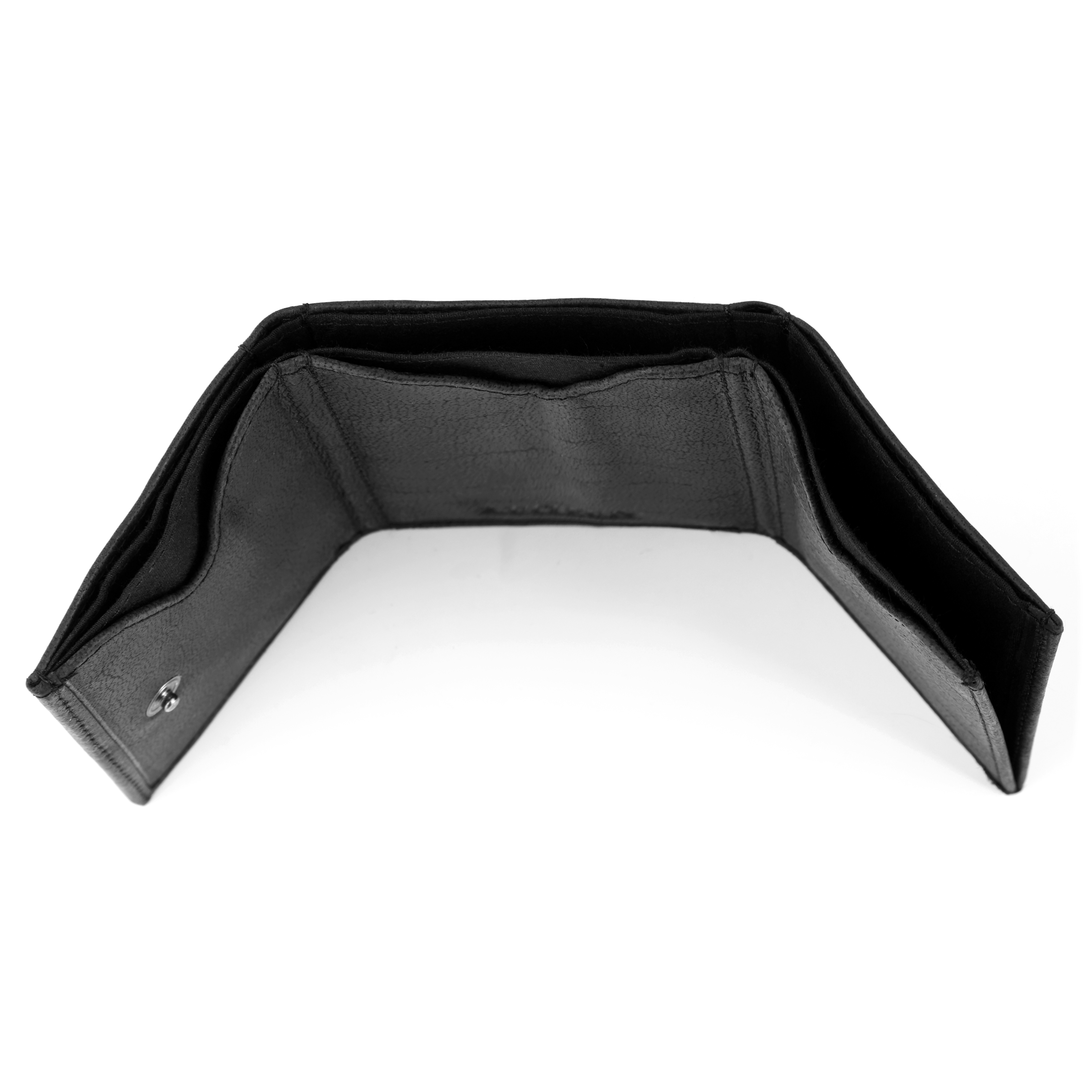 Oxford majhna črna trikrat zložena usnjena denarnica - 6