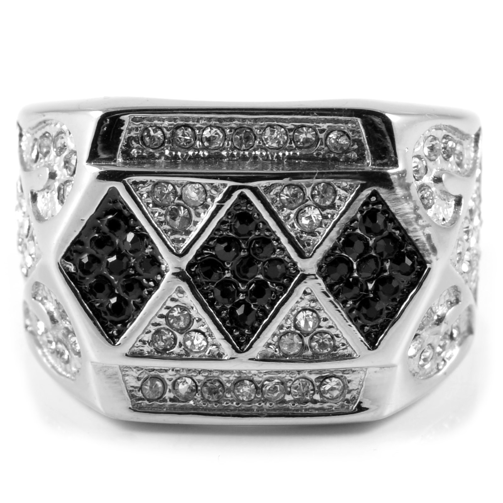 Oceľový prsteň Diamanty a Špirály - 2