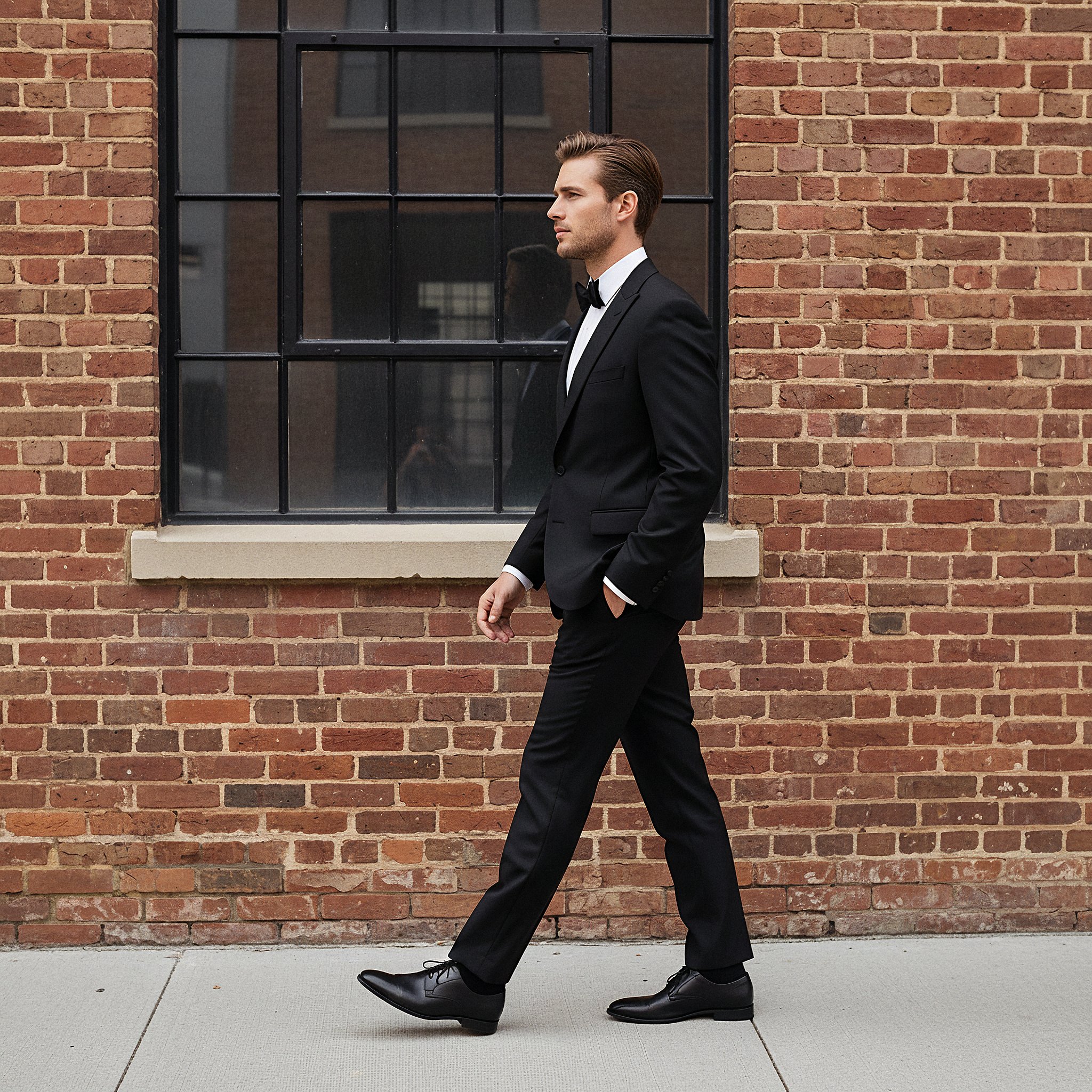 Черна гросгрейн папийонка за връзване - 4